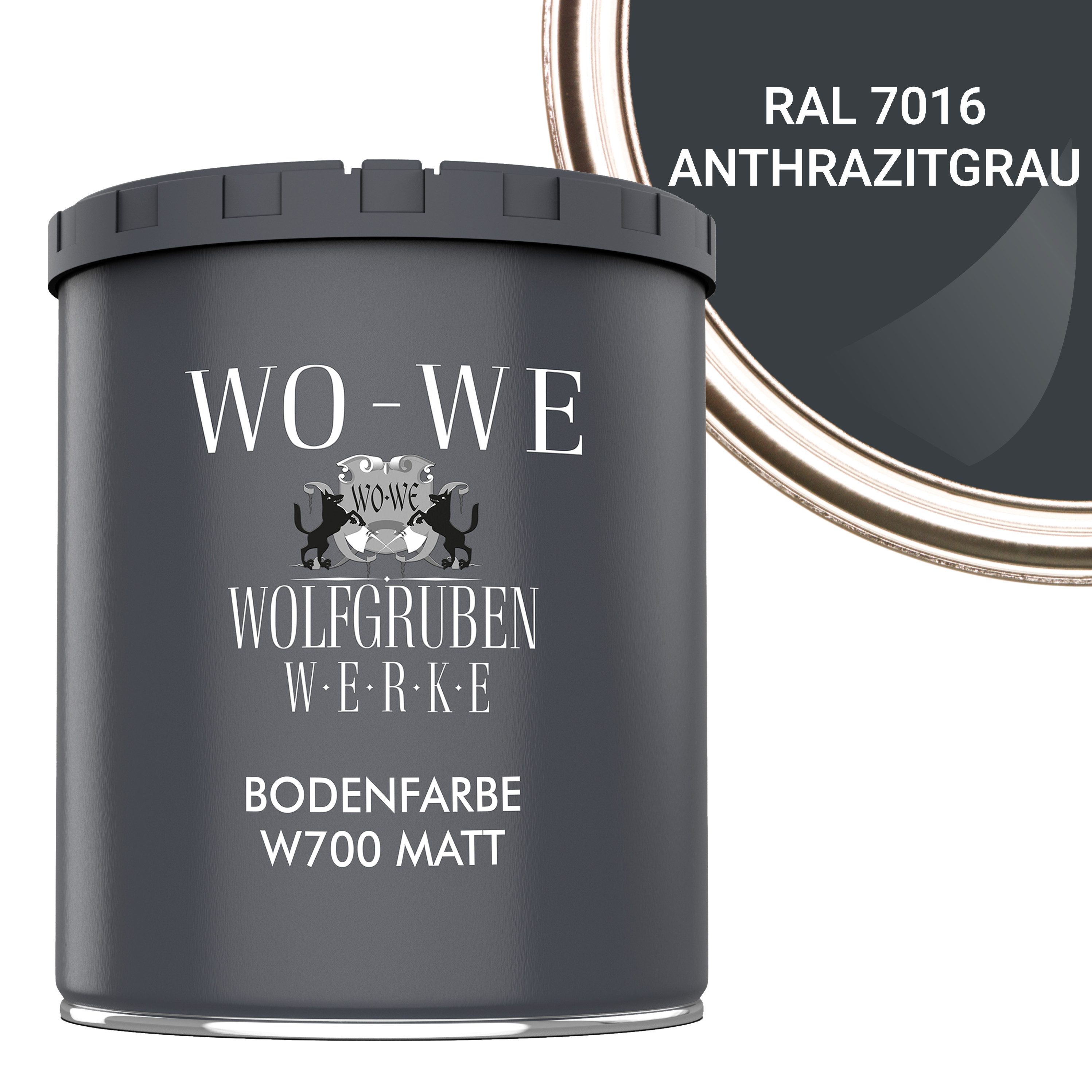 WO-WE Bodenversiegelung Betonfarbe Bodenfarbe Bodenbeschichtung W700 MATT, 1-10L