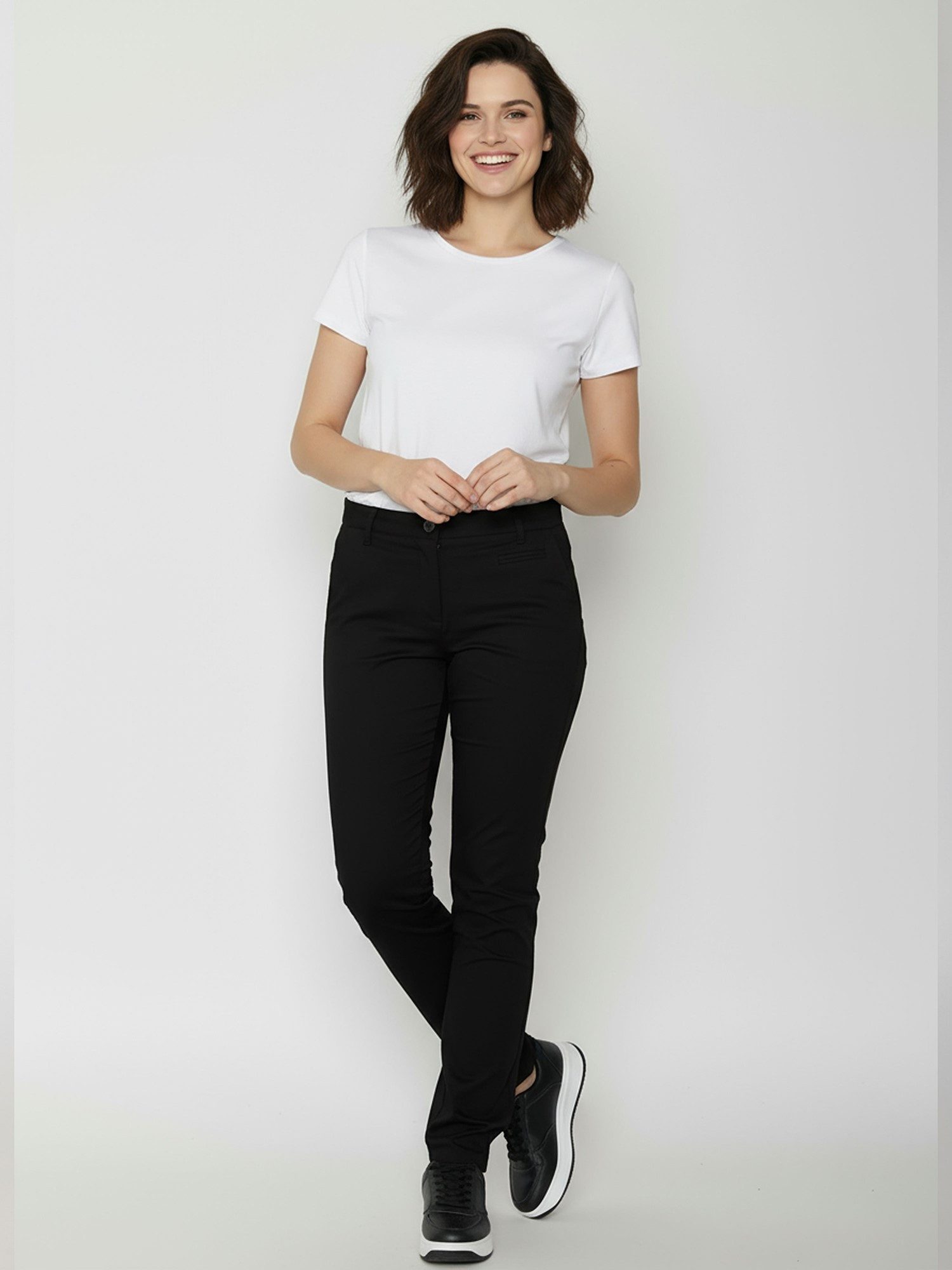GreenBomb Chinos Splendid Basic Regular Fit Chino, innenliegende Gesäßtaschen, reflektierender Druck