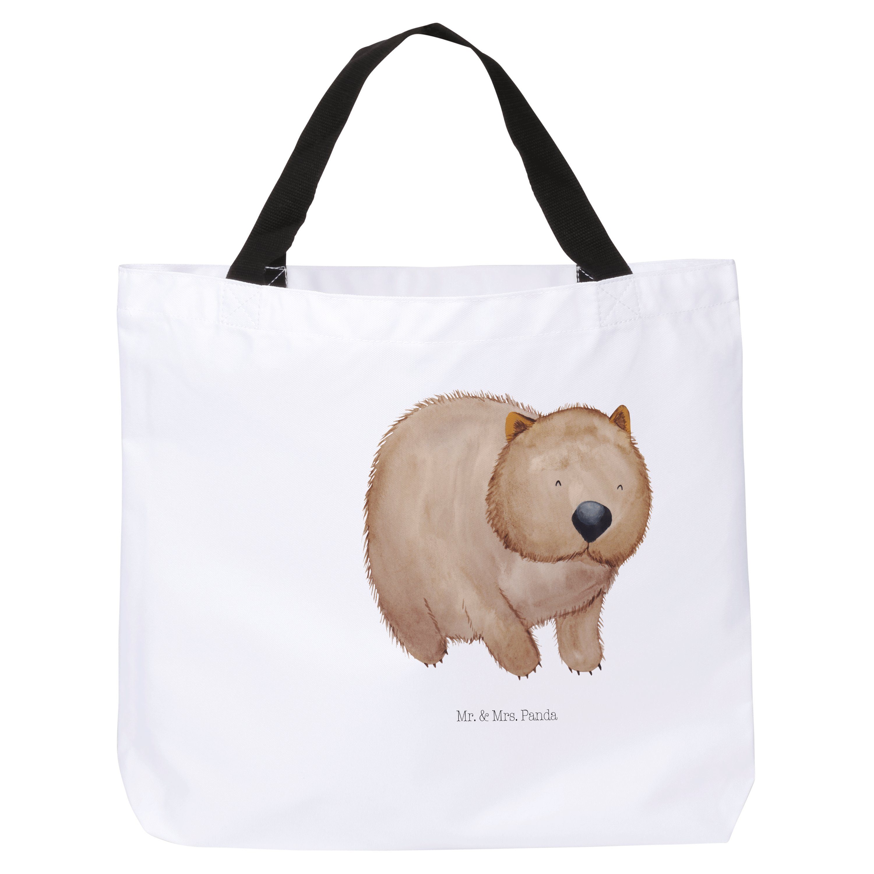 Mr. & Mrs. Panda Shopper »Wombat Weiß Geschenk, Strandtasche, gute