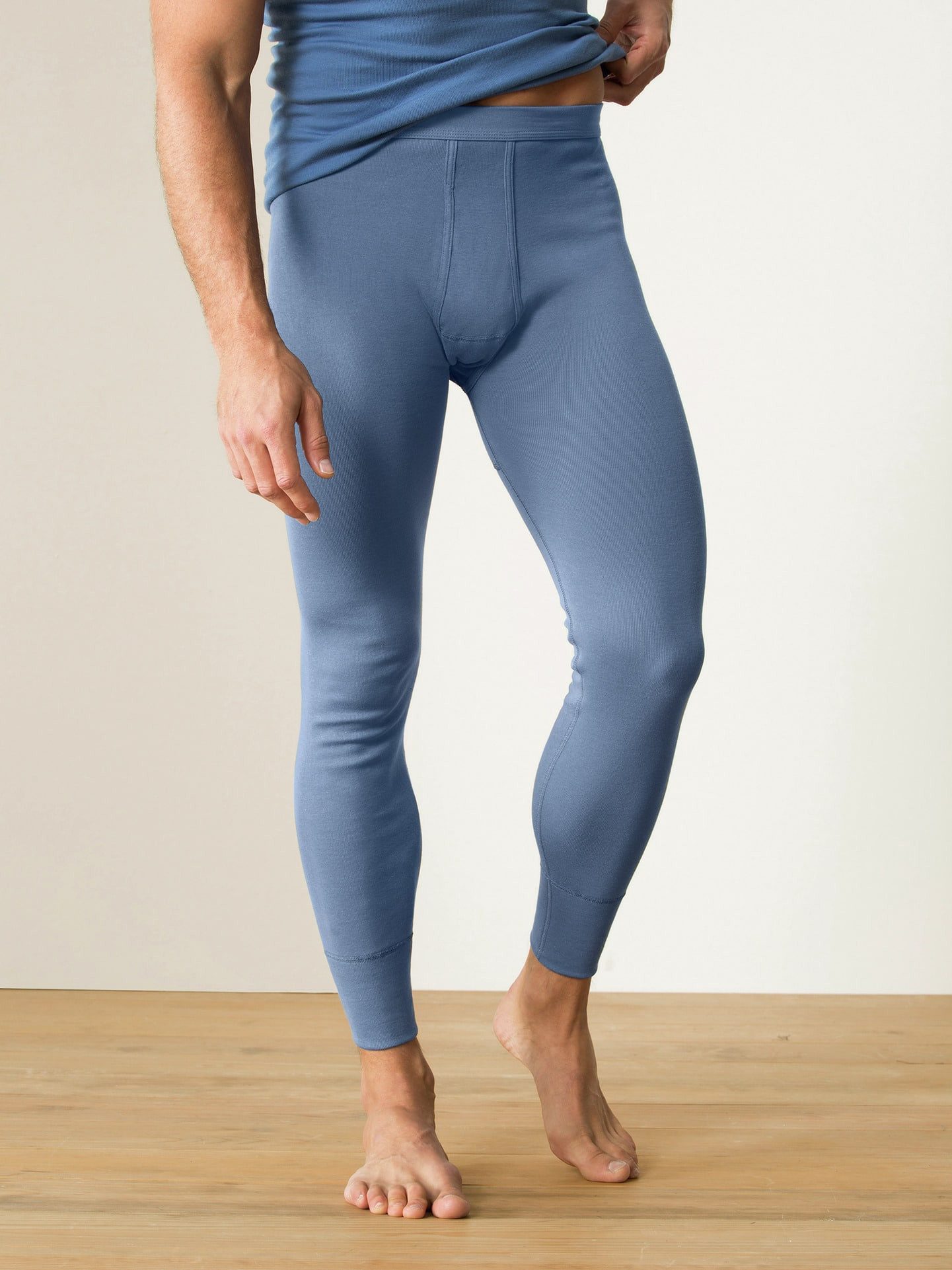 Walbusch Thermohose Herren Thermohose lang Doppelpack innen leicht angeraut 2er-Pack Thermounterhose, reine Baumwolle, Softbund, flache Nähte