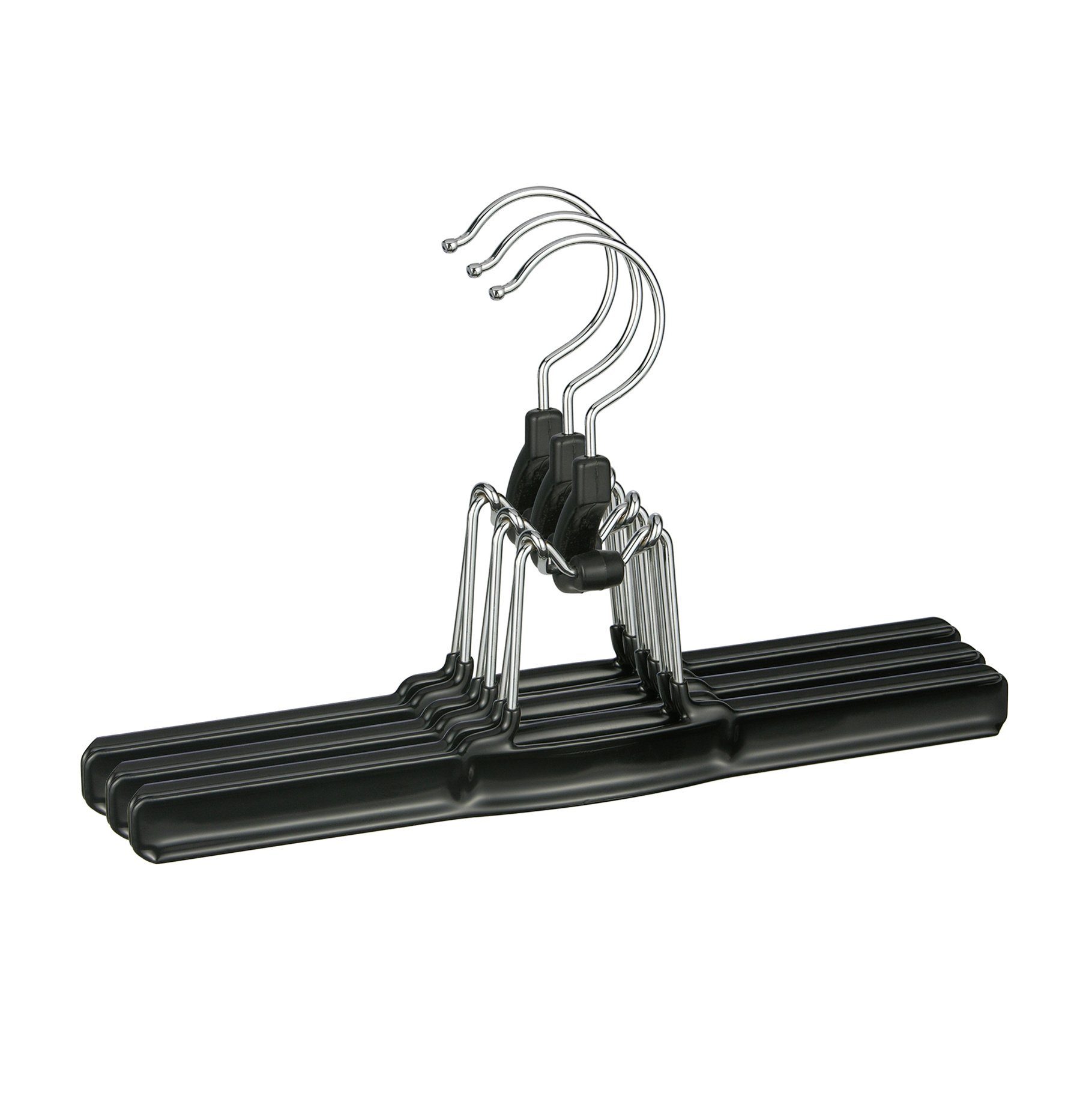 Haushalt International Kleiderbügel Hosenspanner-Set 3-tlg. aus Metall mit PVC-Beschichtung, (1-tlg)