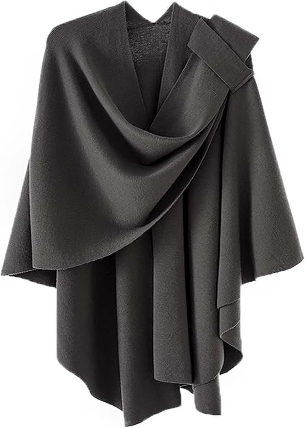nsihing Poncho Damen Poncho Schal Strick Cape Cardigan Weich für Herbst Winter