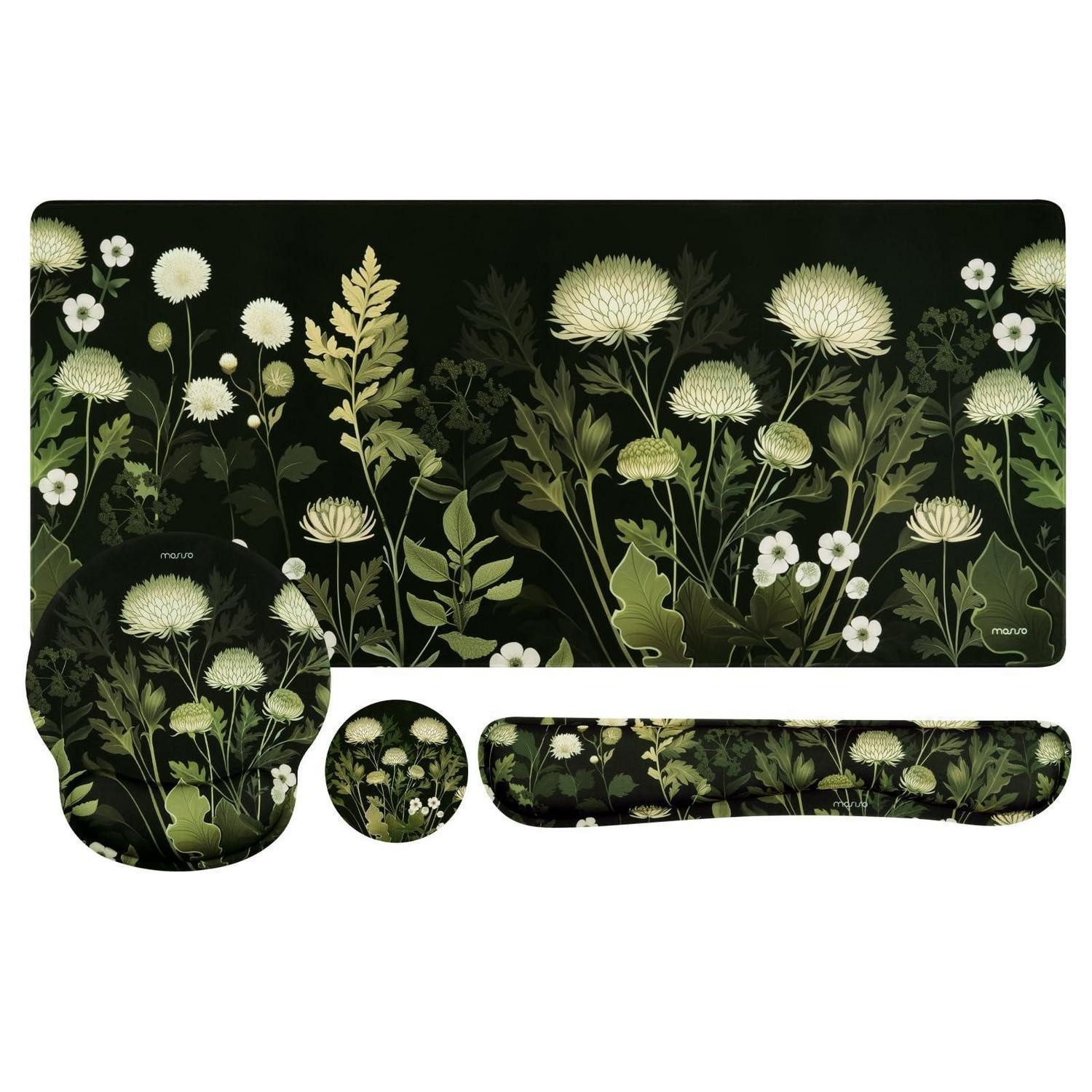 LuxusKollektion Gaming Mauspad Tastatur & Mauspad Set mit Handgelenkauflage Schwarz (1-St)