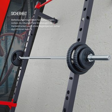 K-SPORT Klimmzugstange Wandrack – Squat Rack bis 225 kg I Kniebeugeständer, Multifunktions Trainingsgerät