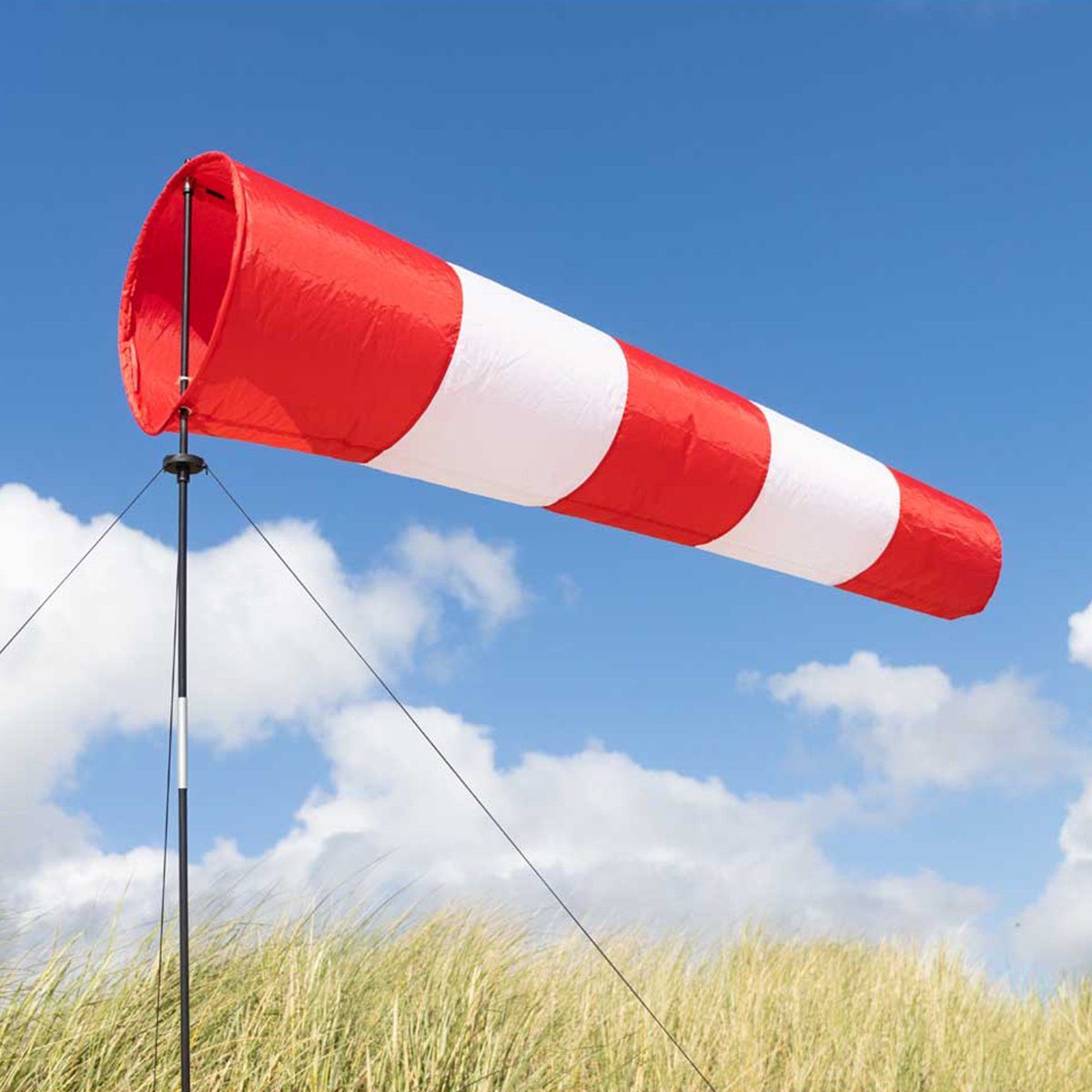 HQ Wetterfahne HQ Windspiel Windsock Airport 150 cm Garten Dekoration Wetterfahne, (1x Windspiel), leichtgängig, tolles Windspiel, zeigt die Windrichtung