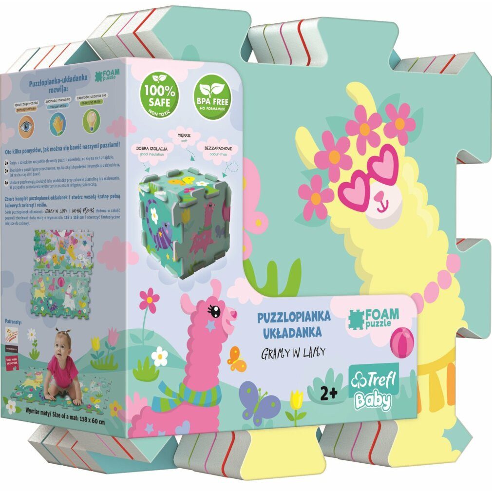 Trefl Spiel Schaumstoff-Puzzle Happy Llamas