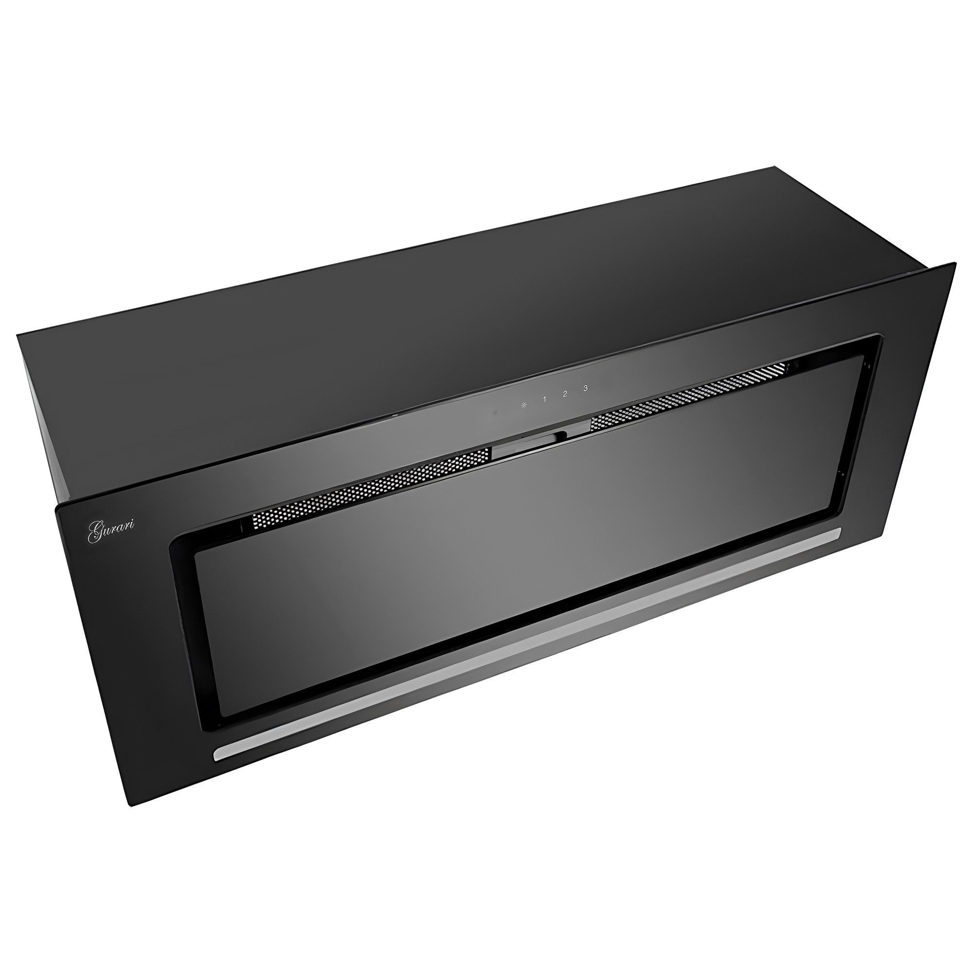GURARI Deckenhaube GCH E 217 BL 90 PRIME N Dunstabzugshaube 90 cm 1000m³/h GCH E 217 BL 90 PRIME N Dunstabzugshaube 90 cm 1000m³/h, Dunstabzugshaube 90 cm, Schwarz Glas, 1000m³/h