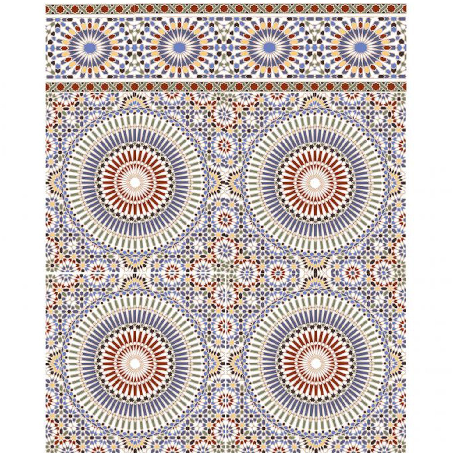 Casa Moro Wandfliese Marokkanische Wand-Fliesen Tanger 20x20 cm bunt mit Mosaik-Muster, Orientalische Wandfliesen für Küche Badezimmer Flur Küchenrückwand (1 Quadratmeter), FL16011, Mehrfarbig | Fliesen