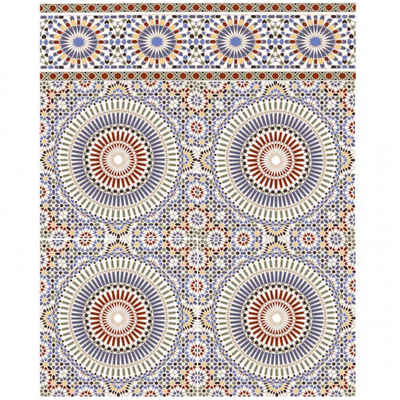 Casa Moro Wandfliese »Marokkanische Wand-Fliesen Tanger 20x20 cm bunt mit Mosaik-Muster, Orientalische Wandfliesen für Küche Badezimmer Flur Küchenrückwand (1 Quadratmeter), FL16011«, Mehrfarbig
