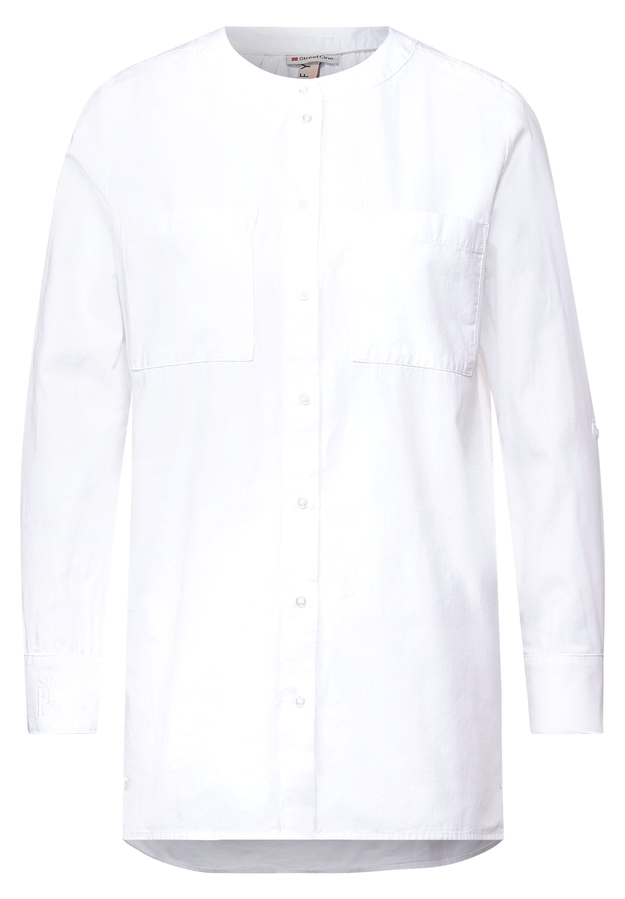 STREET ONE Klassische Bluse Longbluse mit Knopfleiste