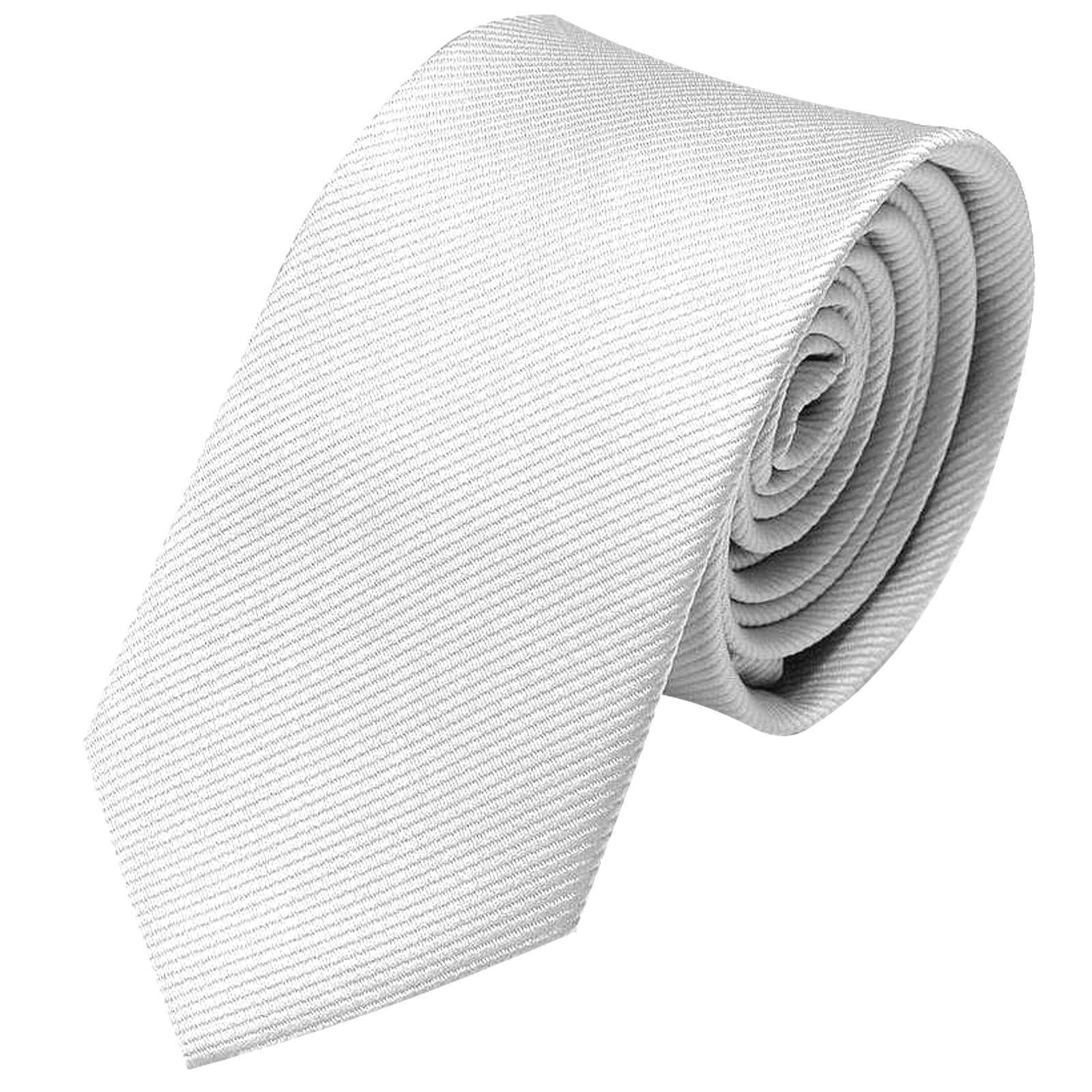 GASSANI Krawatte Schmale Männer Slim-Fit Gestreifte Uni Rips Rippen Herren-Krawatte (1-St., Businesskrawatte, Feine Streifen) Männer-Schlips, Seide-Touch, moderne 6cm oder 8cm Ripskrawatte