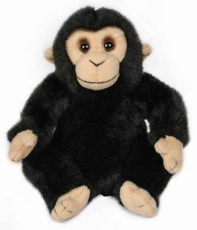 Uni-Toys Kuscheltier Schimpanse, sitzend - 18 cm (Höhe) - Plüsch-Affe - Plüschtier, zu 100 % recyceltes Füllmaterial