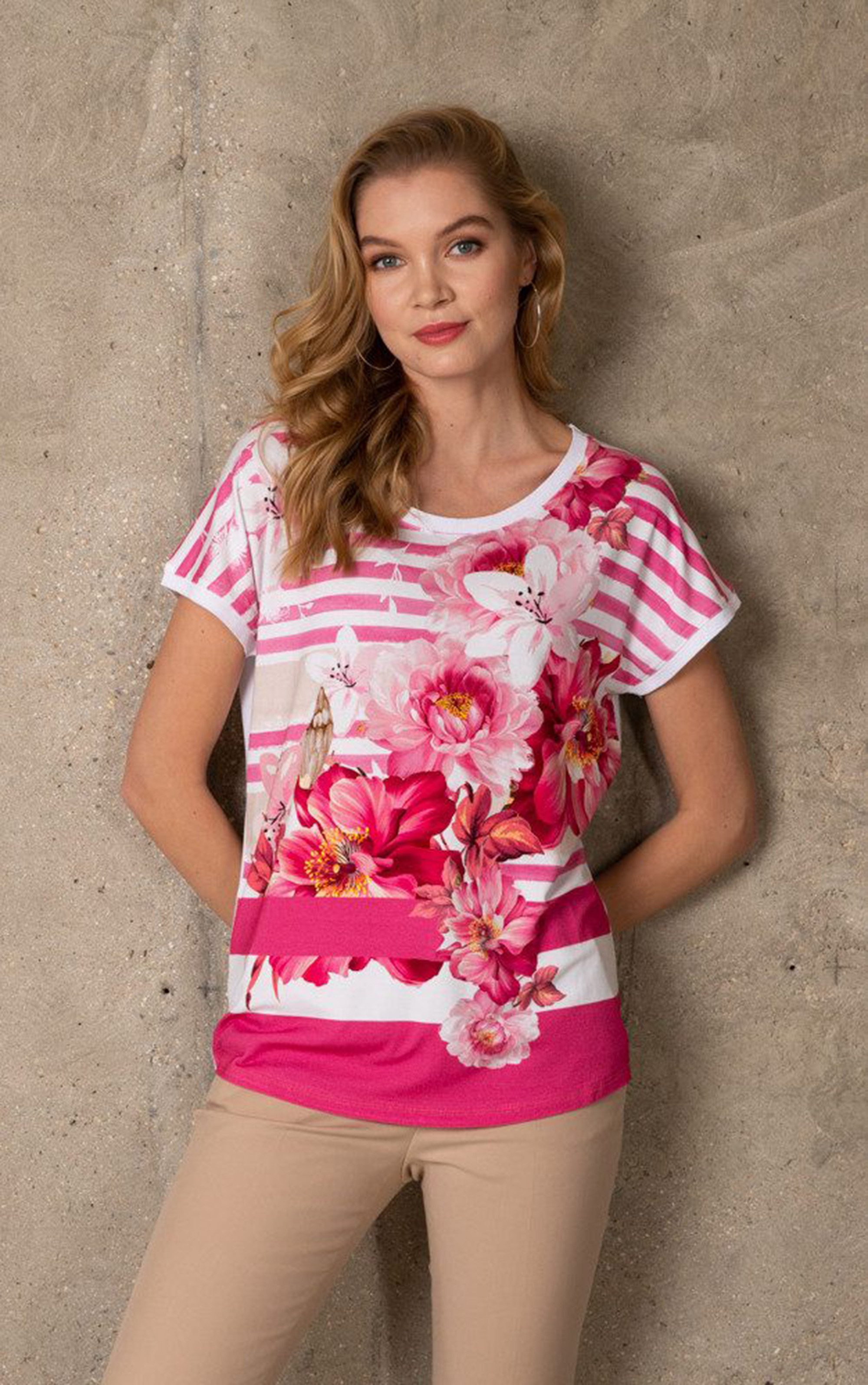 Passioni Print-Shirt mit floralem Print und günstig online kaufen