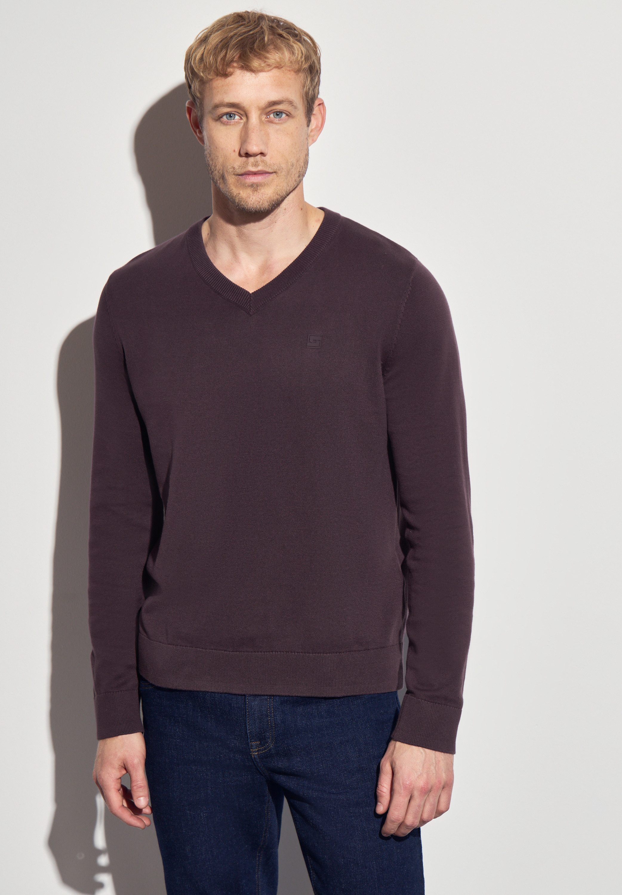 STREET ONE MEN Strickpullover aus reiner günstig online kaufen