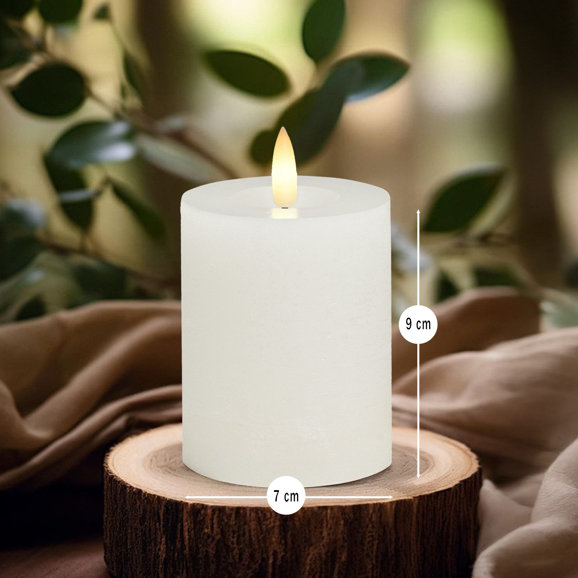 matches21 HOME & HOBBY Tafelkerze LED Stumpenkerzen Set Wachs, Flackernde F günstig online kaufen