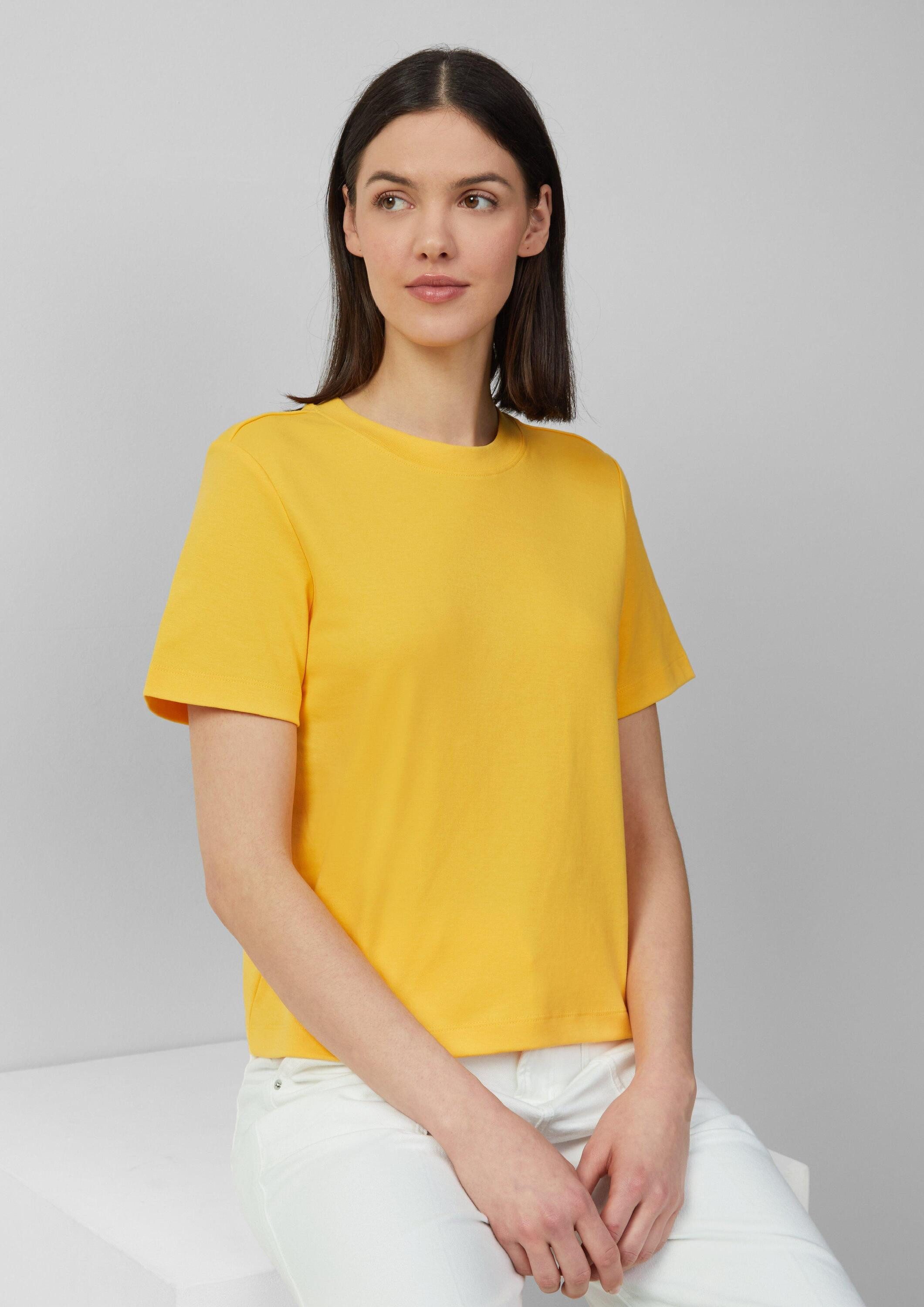 s.Oliver Kurzarmshirt T-Shirt T-Shirt aus Interlockjersey mit Rundhalsaussc günstig online kaufen