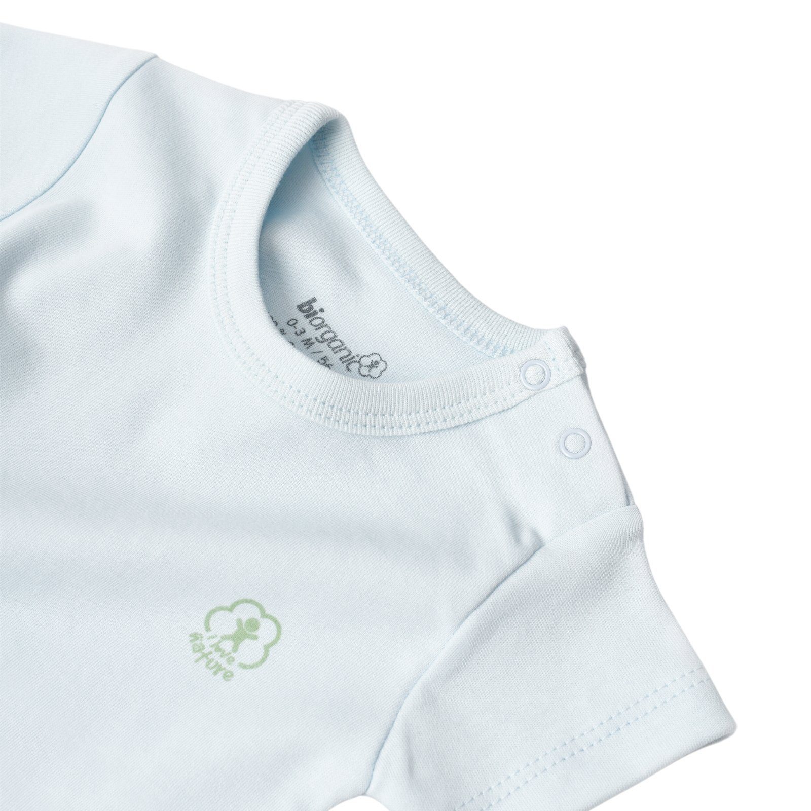 biorganic Kurzarmbody Basic Nature für Jungen und Mädchen, Unisex, Baby Body (1-tlg) Kurzarm, 100% Bio-Baumwolle, GOTS-zert., mit praktischen Druckknöpfen – Bild 2 von 5