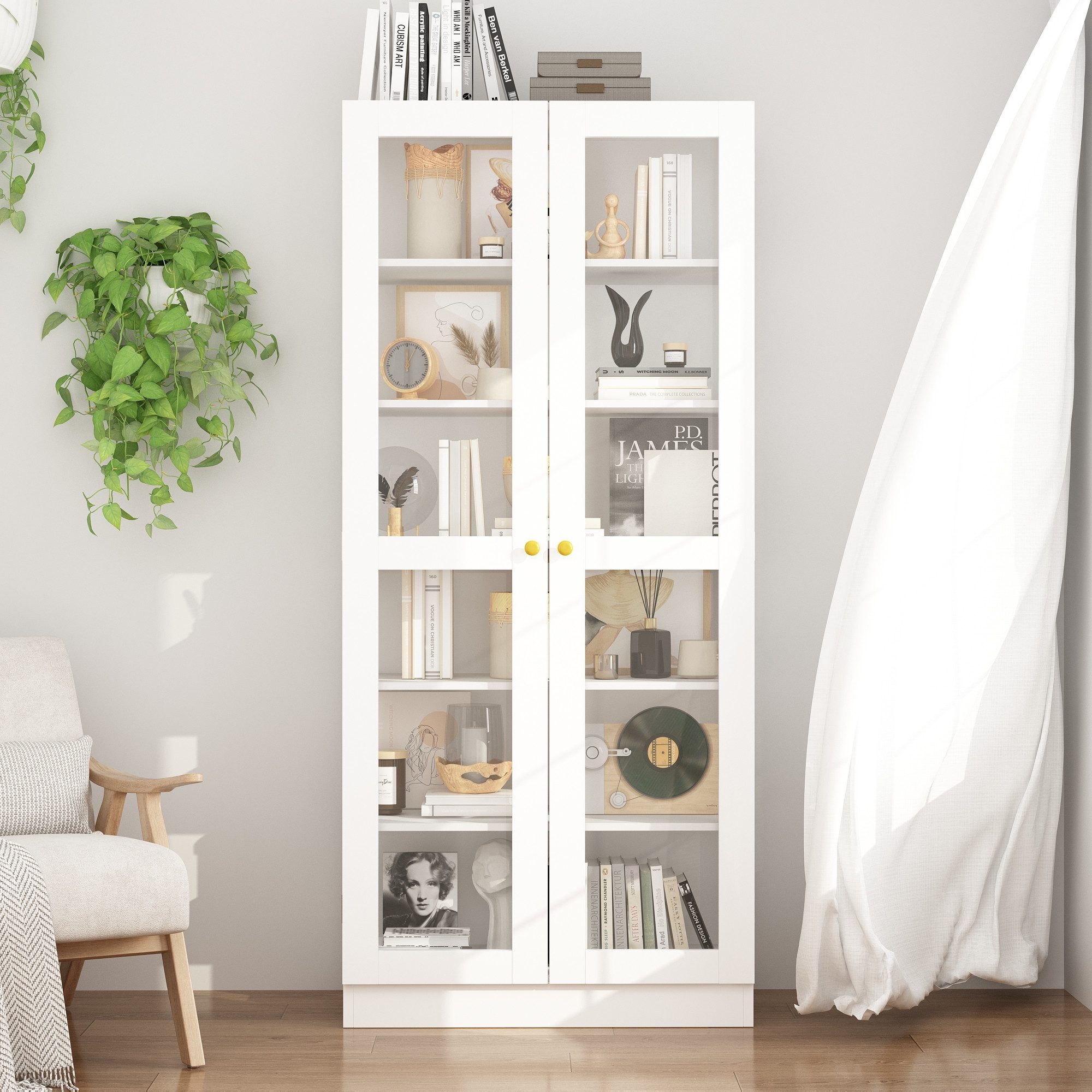 FUFU&GAGA Glasvitrine mit 2 Glastüren und günstig online kaufen