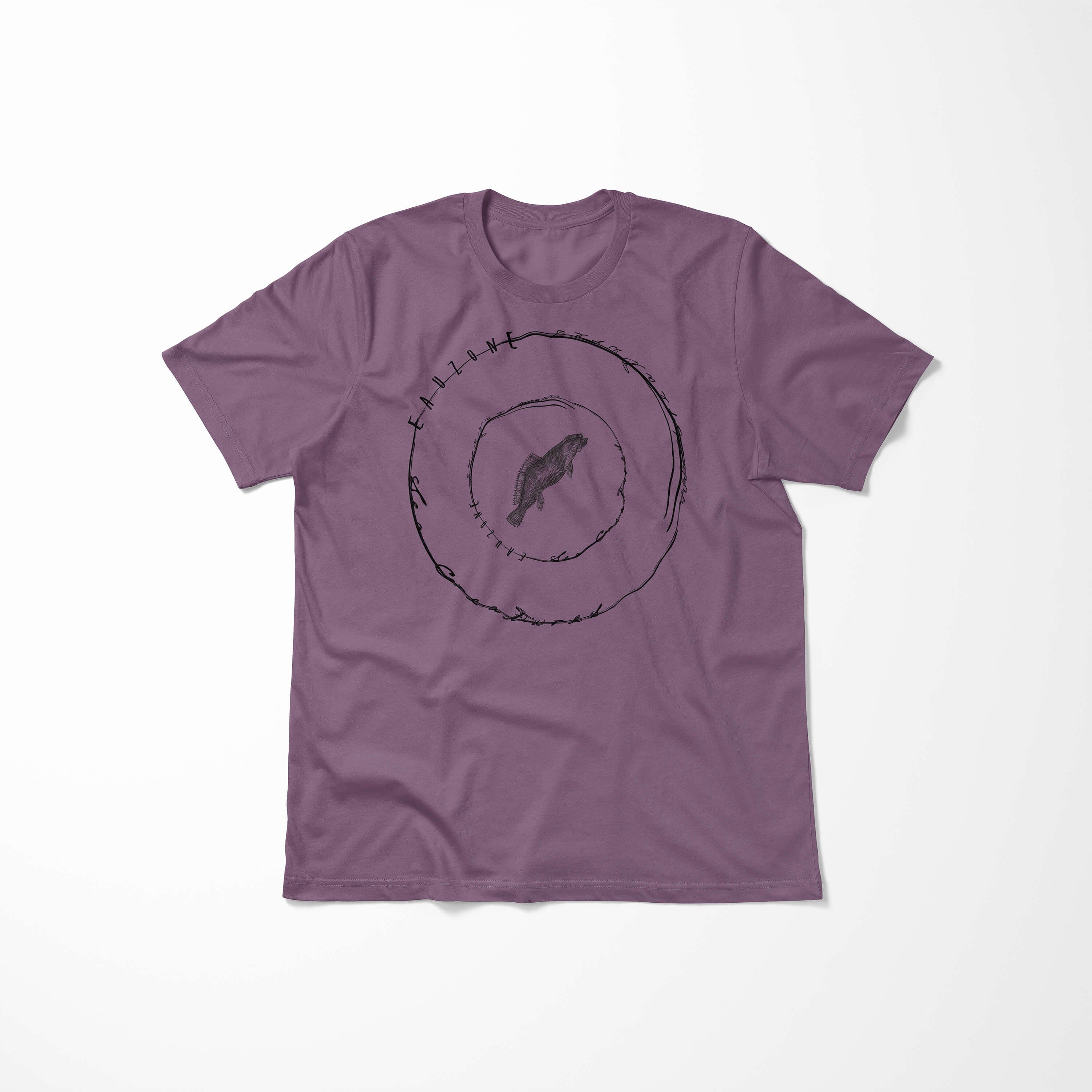 und Sea Sea 016 sportlicher feine - Fische Sinus T-Shirt Serie: Shiraz T-Shirt / Creatures, Struktur Schnitt Tiefsee Art