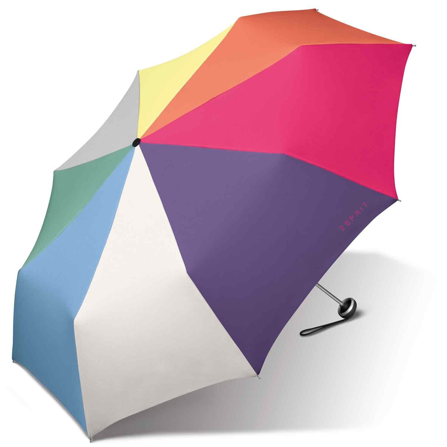 Esprit Geldbörse Esprit Regenschirm Mini Alu Light multicolor combination  (Stück, 1-tlg., Stück), Freizeit, modisch