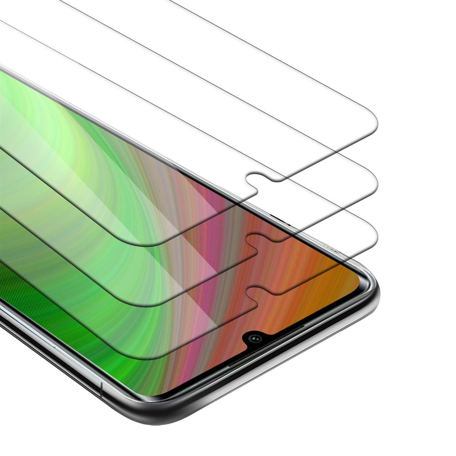 Cadorabo Schutzfolie für Xiaomi Mi NOTE 10 Schutzfolie, (3-St), 3x Schutzglas Panzer Folie (Tempered) Display Schutzfolie 3D Touch