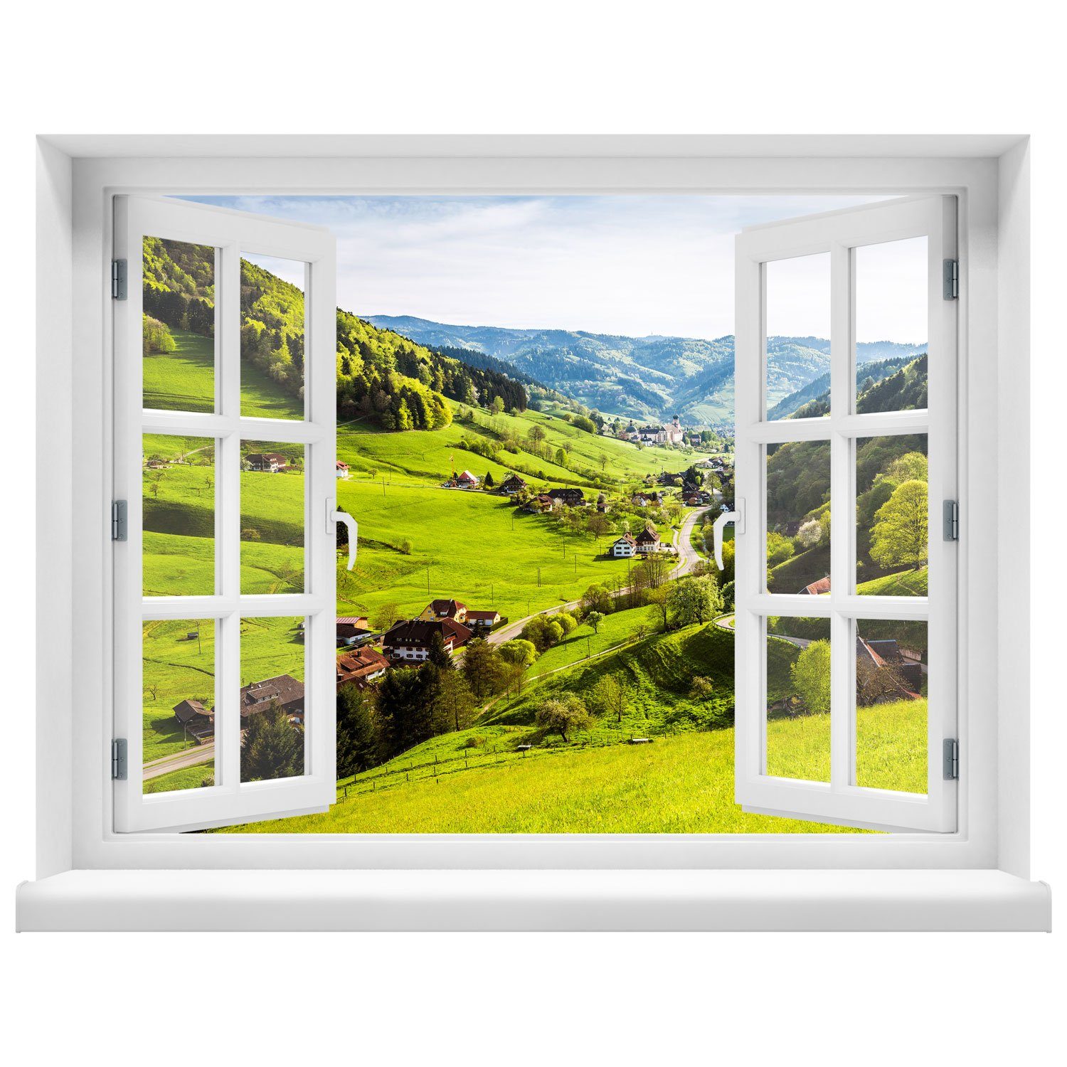 WallSpirit Wandsticker "Fensterblick mit Aussicht", Selbstklebend, günstig online kaufen