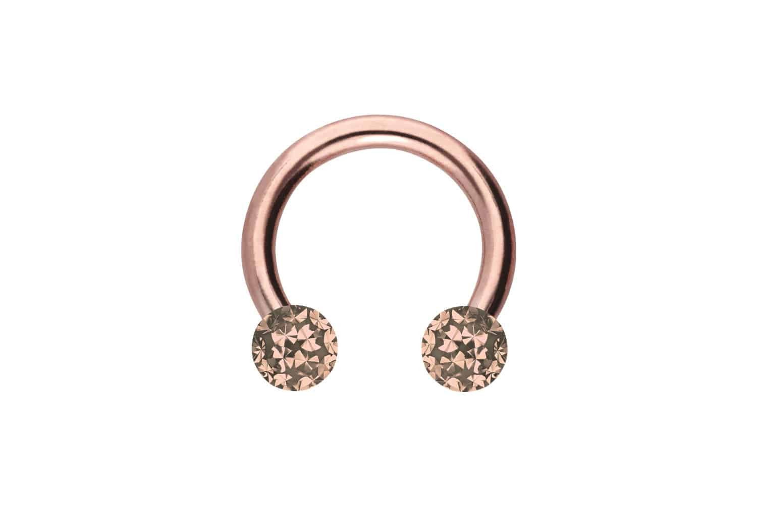 Farbe: Roségoldfarben + Kristall: Pfirsich