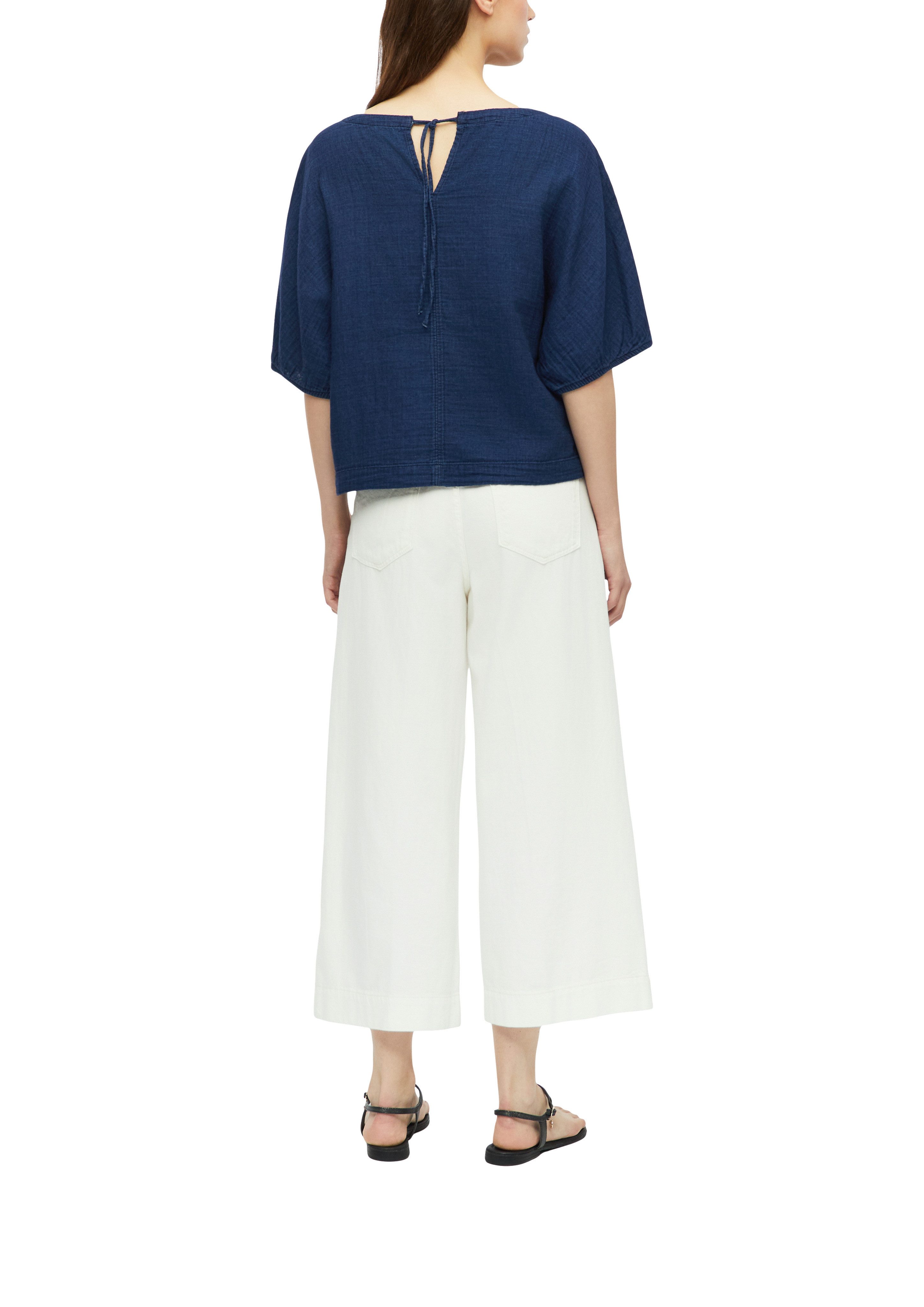 s.Oliver Kurzarmbluse Kurze Sommerblue im Jeans-Look – Bild 4 von 4
