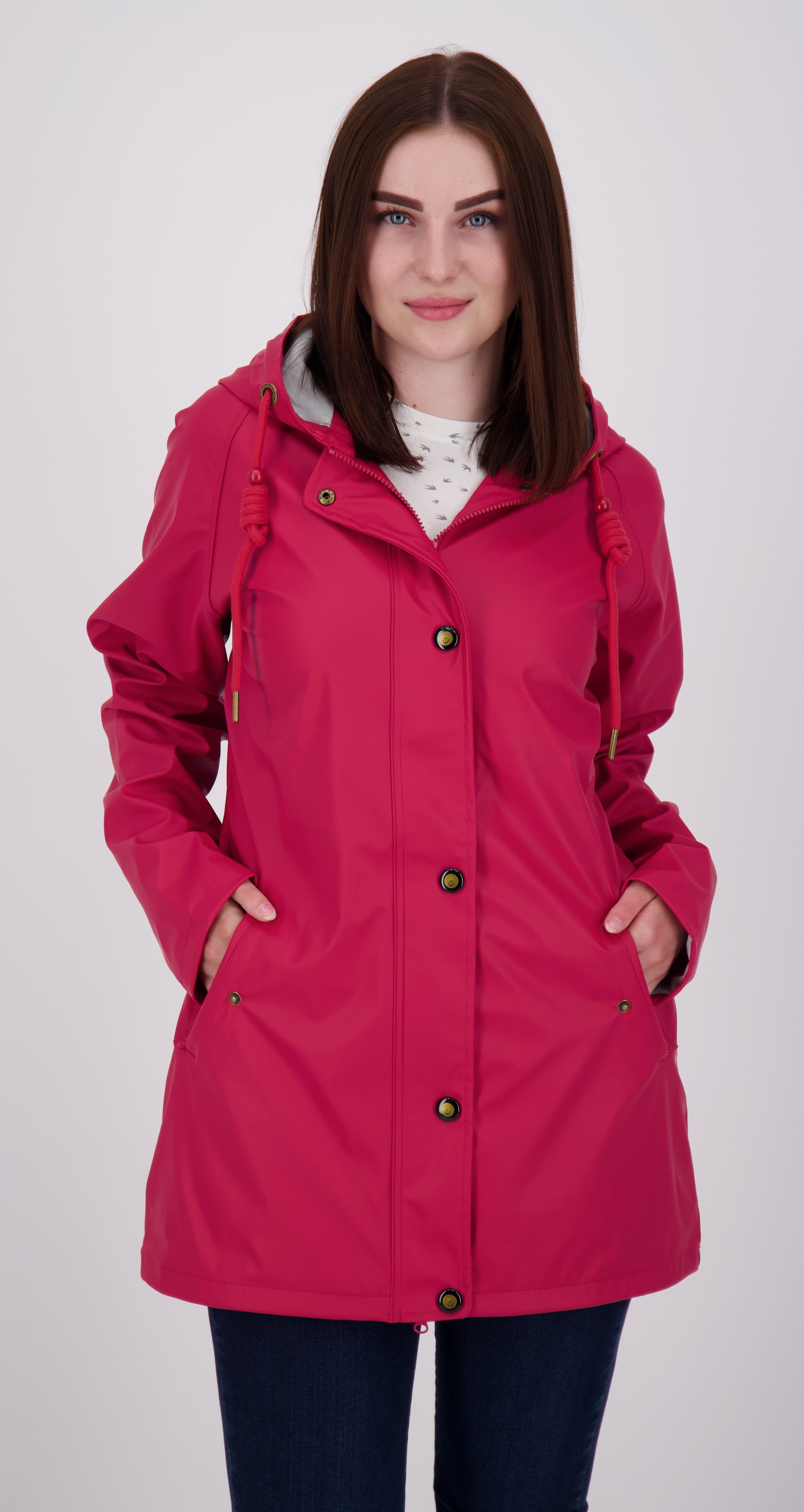 DEPROC Active Regenjacke Friesennerz #ankergluthimmel CS NEW WOMEN Auch in Großen Größen erhältlich red