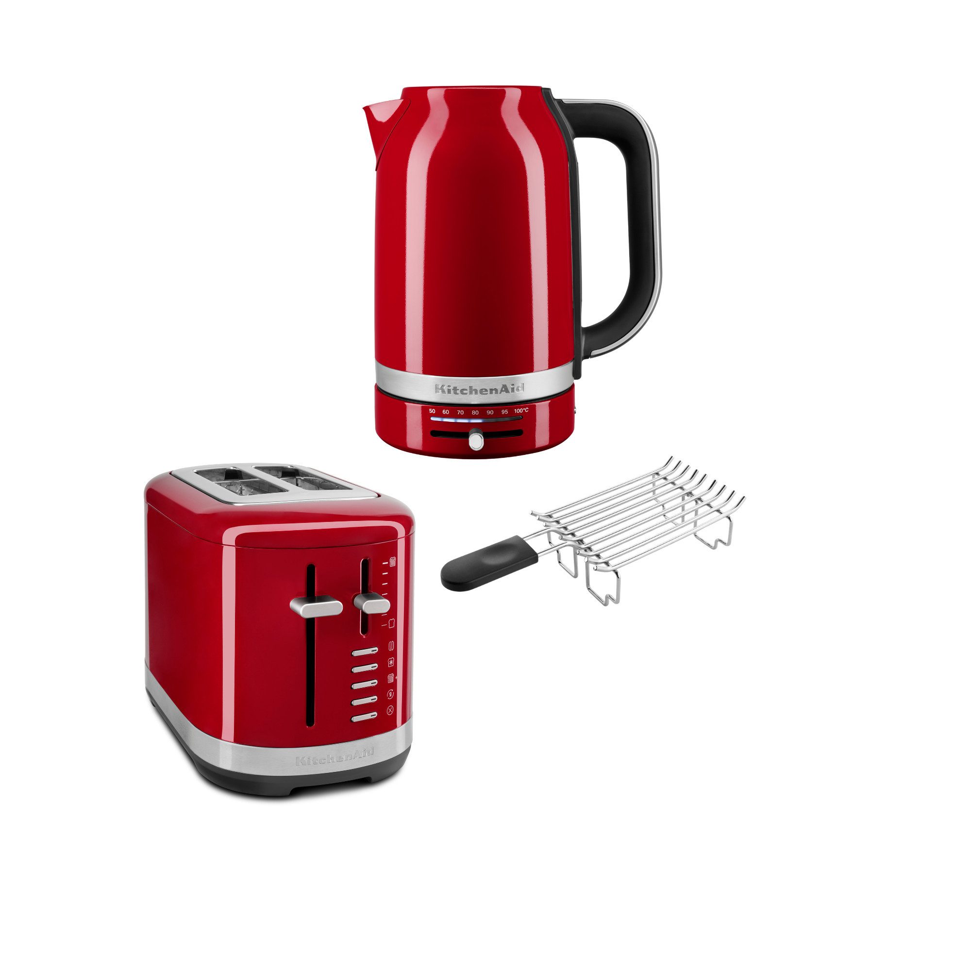 KitchenAid Toaster Set Wasserkocher 5KEK1701, Toaster 5KMT2109 + Brötchenaufsatz