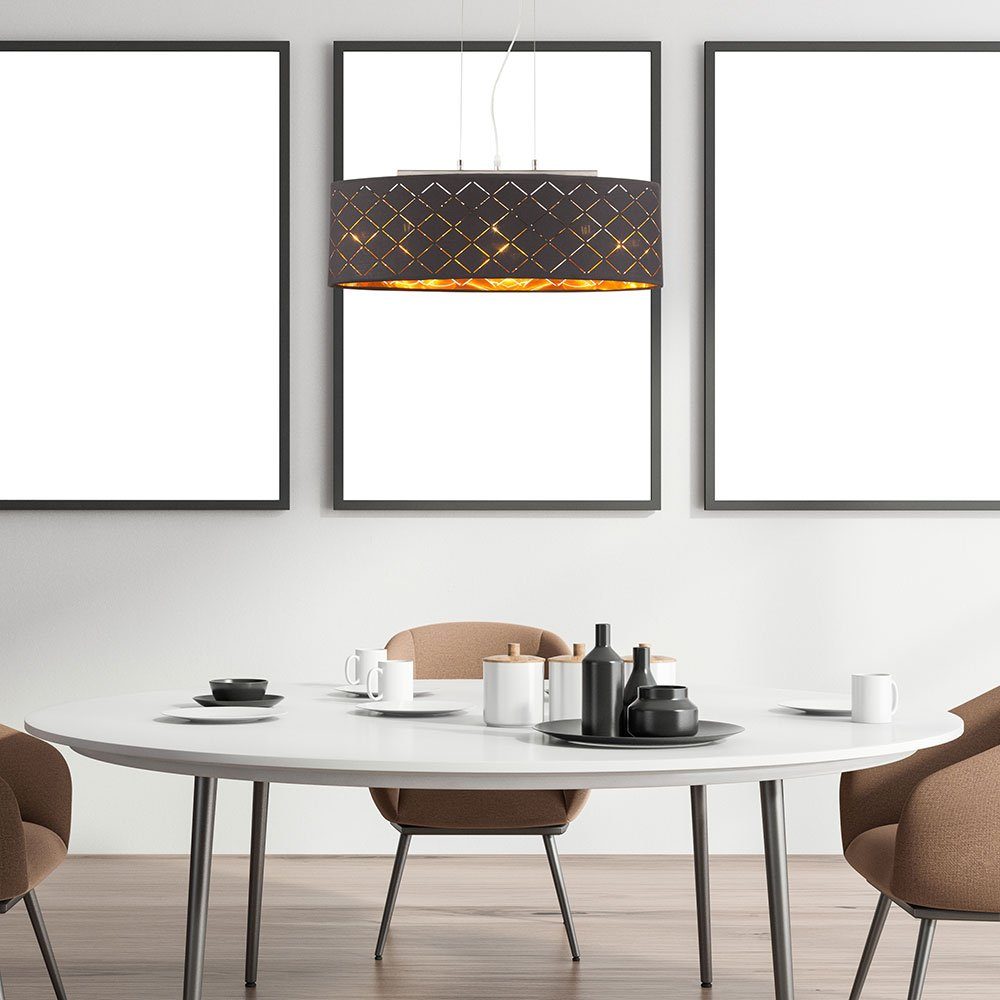 GLOBO LIGHTING LED-Hängeleuchte, Leuchtmittel inklusive, Warmweiß, Deckenleuchte hängend Hängelampe Esstisch Wohnzimmer Lampe Decke