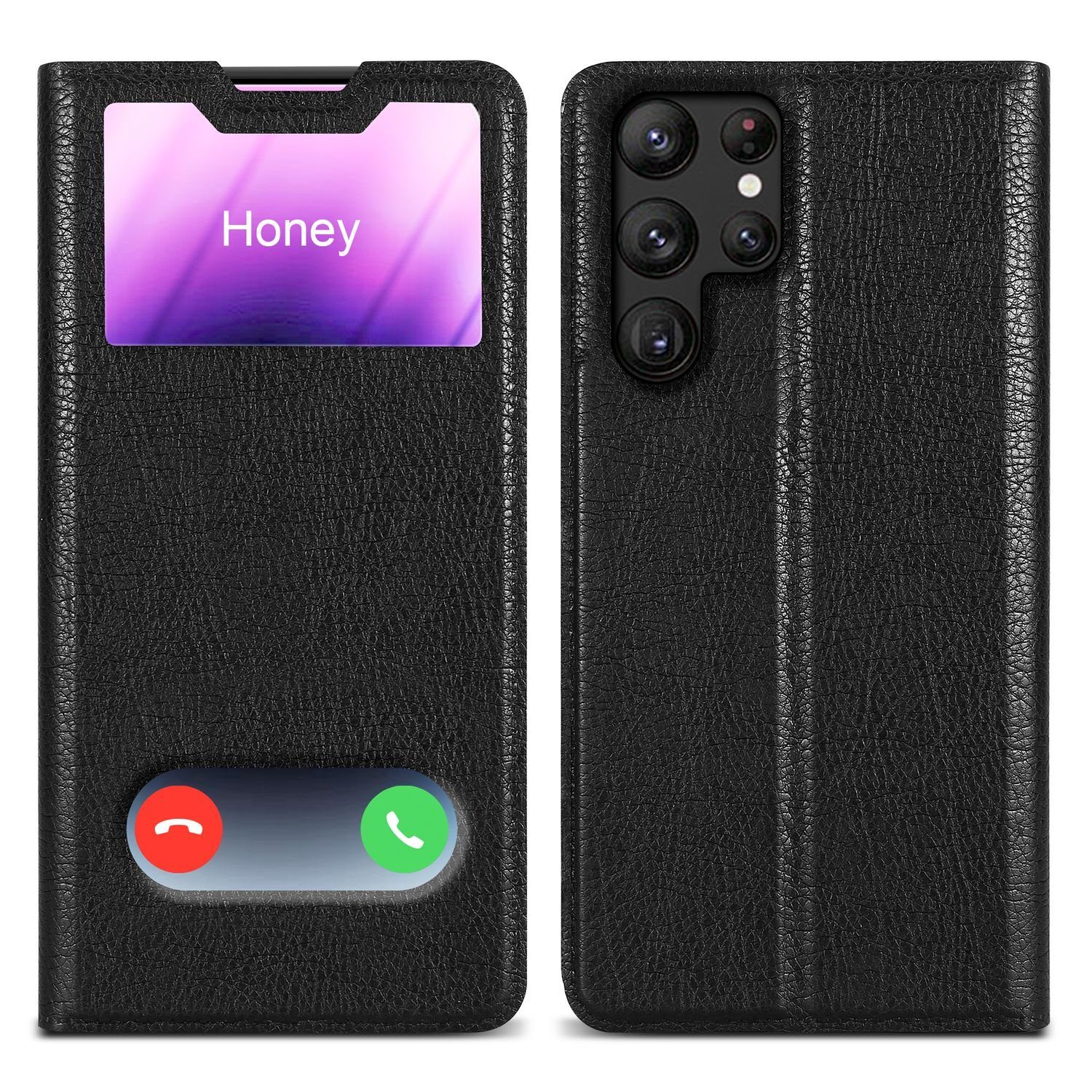 Cadorabo Handyhülle für Samsung Galaxy S22 ULTRA Hülle Samsung Galaxy S22 ULTRA, Klappbare Handy Schutzhülle - Hülle - mit Standfunktion und Kartenfach