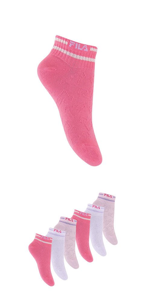 Fila Sneakersocken (6 Paar) mit Rippenbündchen, Multipack, Cotton-Mix