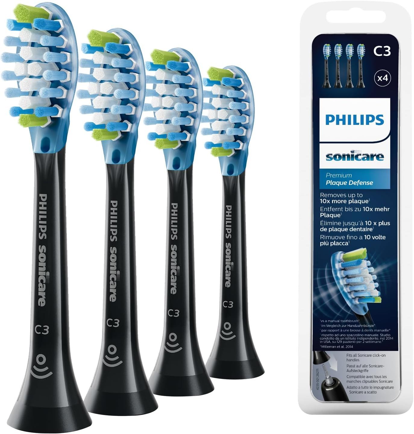 Philips Sonicare Aufsteckbürsten Aufsteckbürsten C3 HX9044/33 Premium Gum Defence