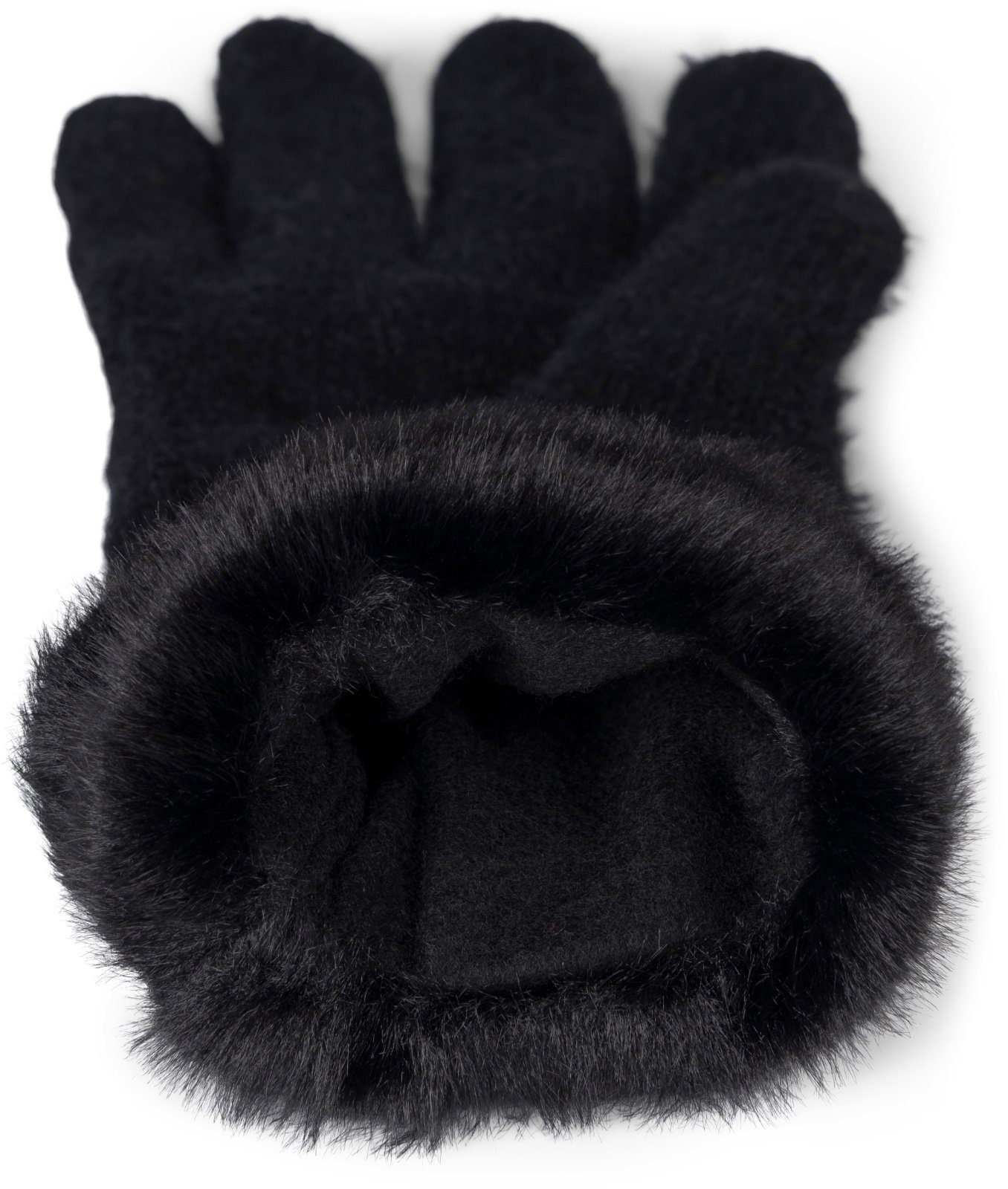 styleBREAKER Strickhandschuhe Strickhandschuhe mit Reiskornmuster und Fleec günstig online kaufen