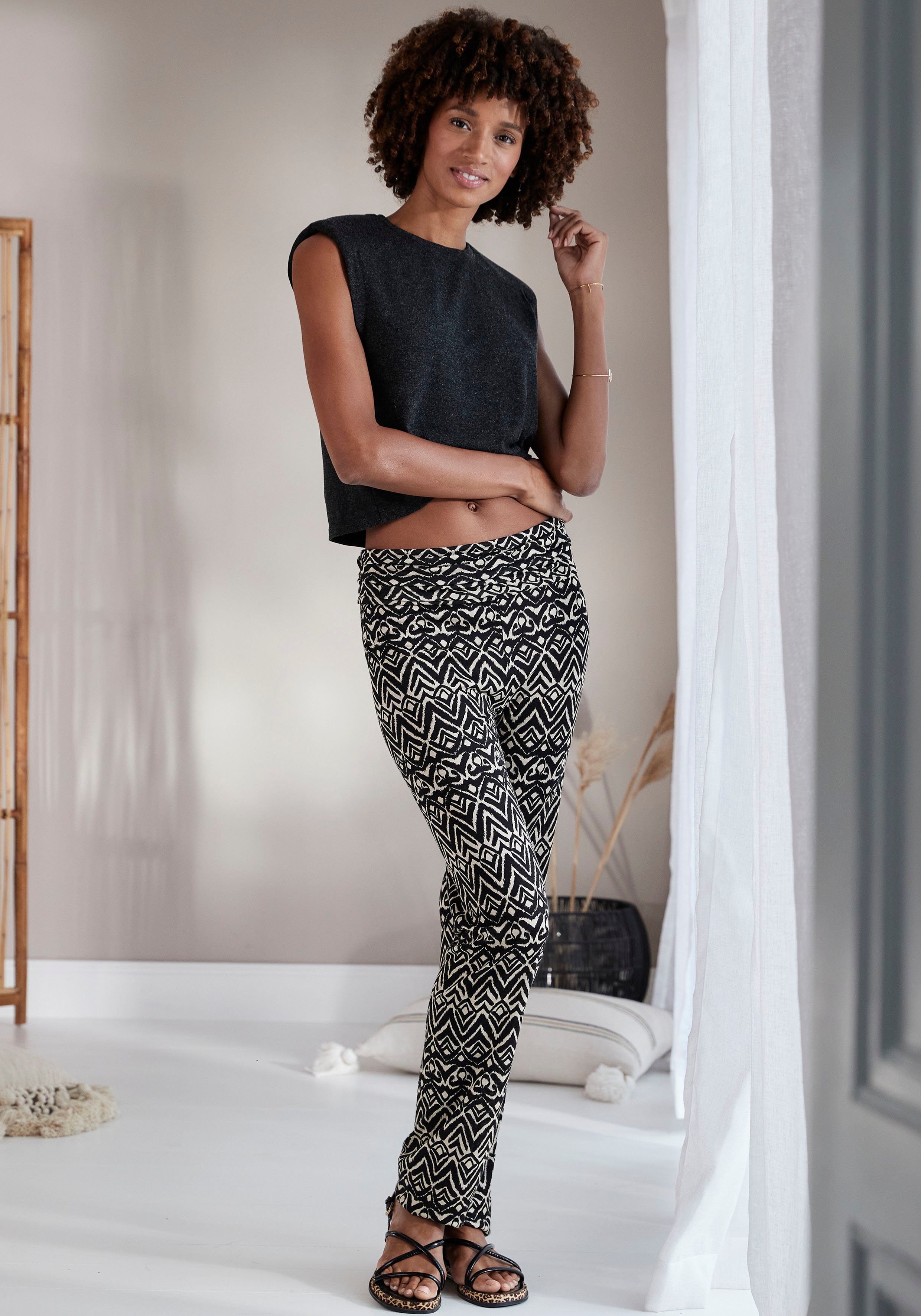 Buffalo Haremshose mit gerafftem Umschlagbund