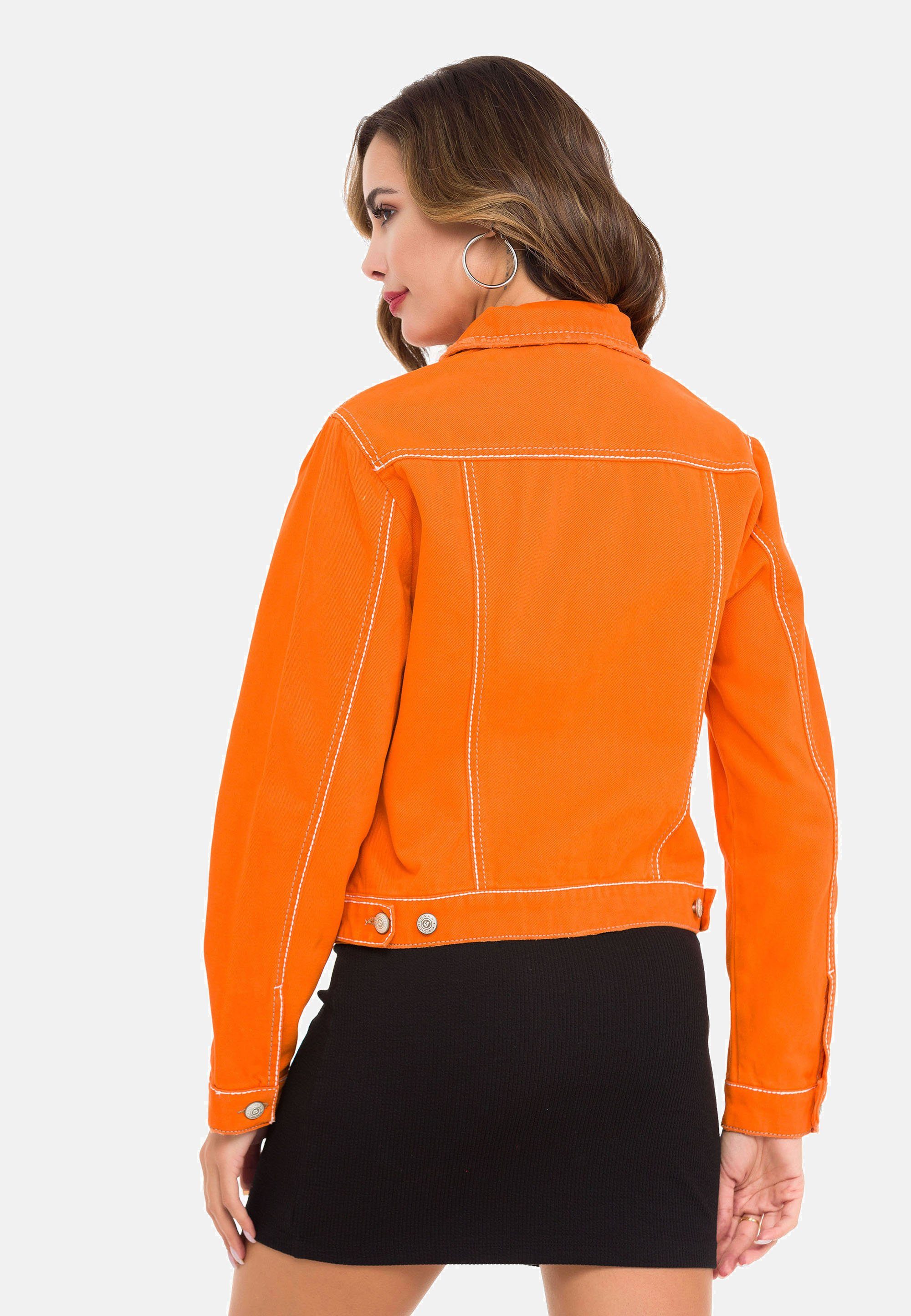 Baxx modernem Look in orange & Cipo Jeansjacke
