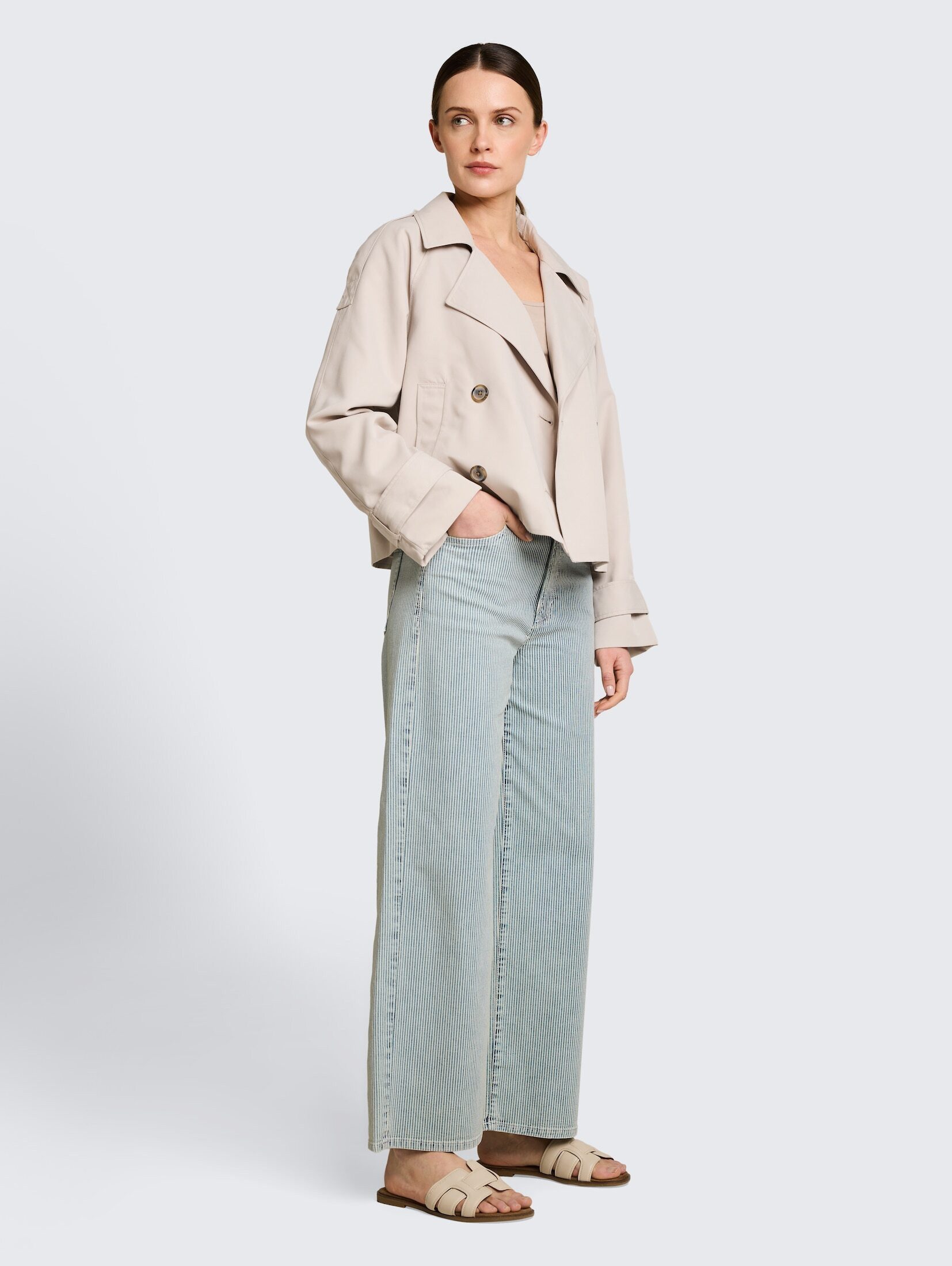 TOM TAILOR 7/8-Jeans Jeanshosen TTNELMA CULOTTE Jeans mit Streifenmuster günstig online kaufen