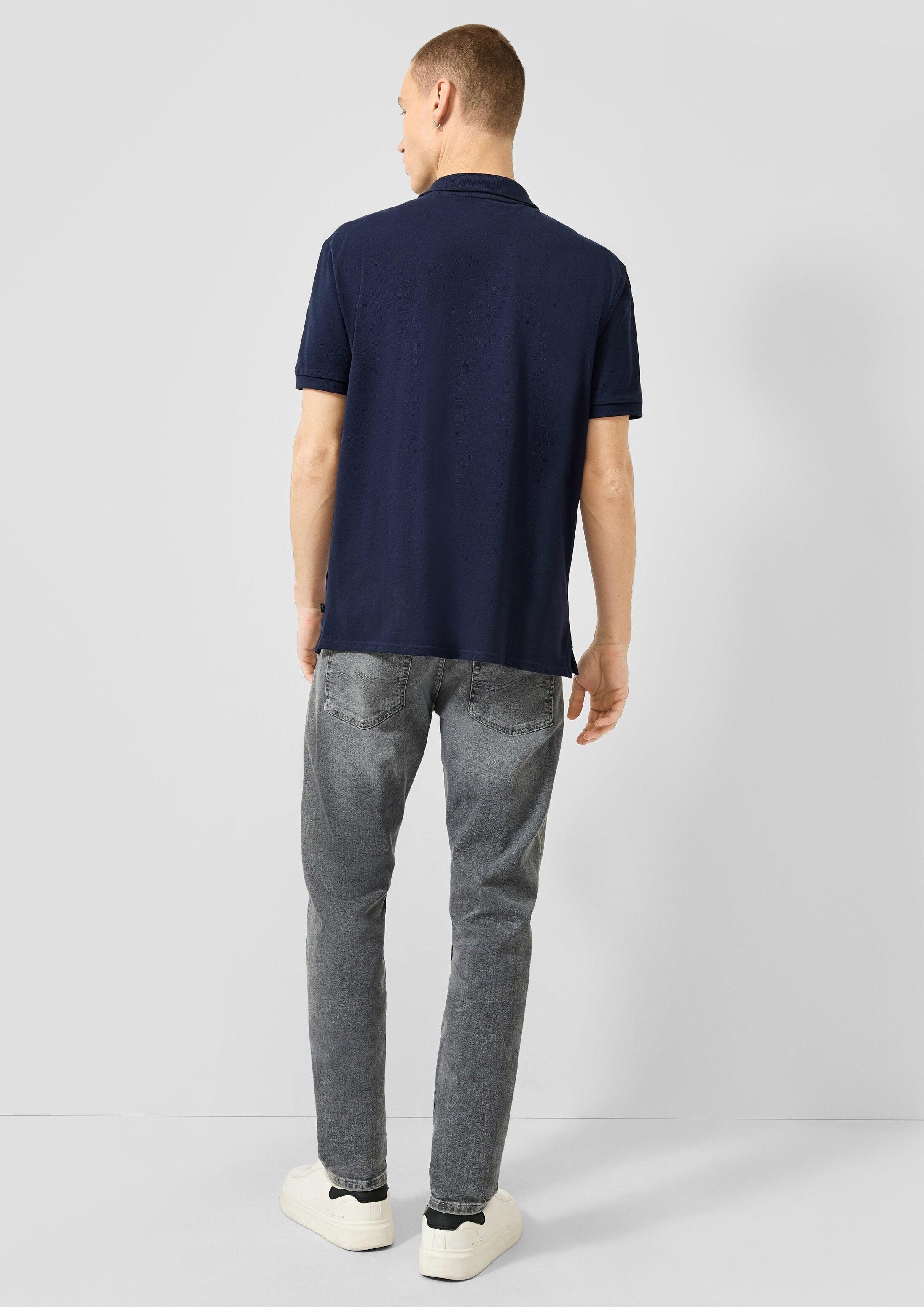 QS Kurzarmshirt Polo-Shirt Poloshirt aus Piqué