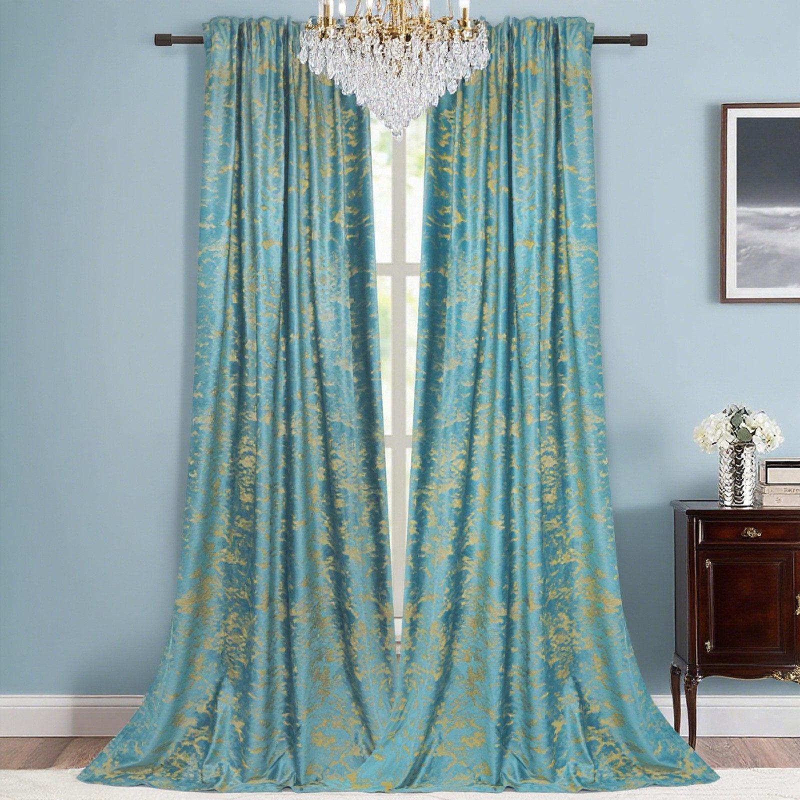 BTTO V&G Verdunkelungsvorhang Gardinen-Sets 2St, Samt Multifunktionsband mi günstig online kaufen