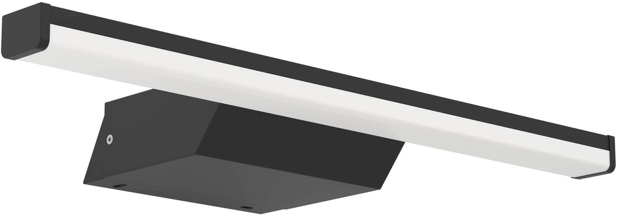 EGLO Spiegelleuchte Regello-Z Spiegelleuchte, ZigBee 3.0, Bad Wandlampe, IP44, Lampe, Bluetooth, Dimmfunktion, Farbwechsel, RGB, mehrere Helligkeitsstufen, LED fest integriert, Kaltweiß, RGB, Wand-/Deckenleuchte - L60 x H4 x AL13 cm - schwarz - 12W inkl.