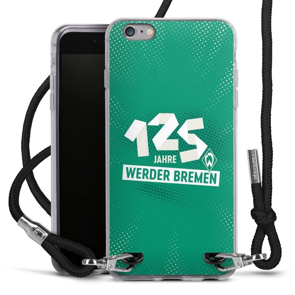 DeinDesign Handyhülle 125 Jahre Werder Bremen Offizielles Lizenzprodukt, Apple iPhone 6s Plus Handykette Hülle mit Band Case zum Umhängen