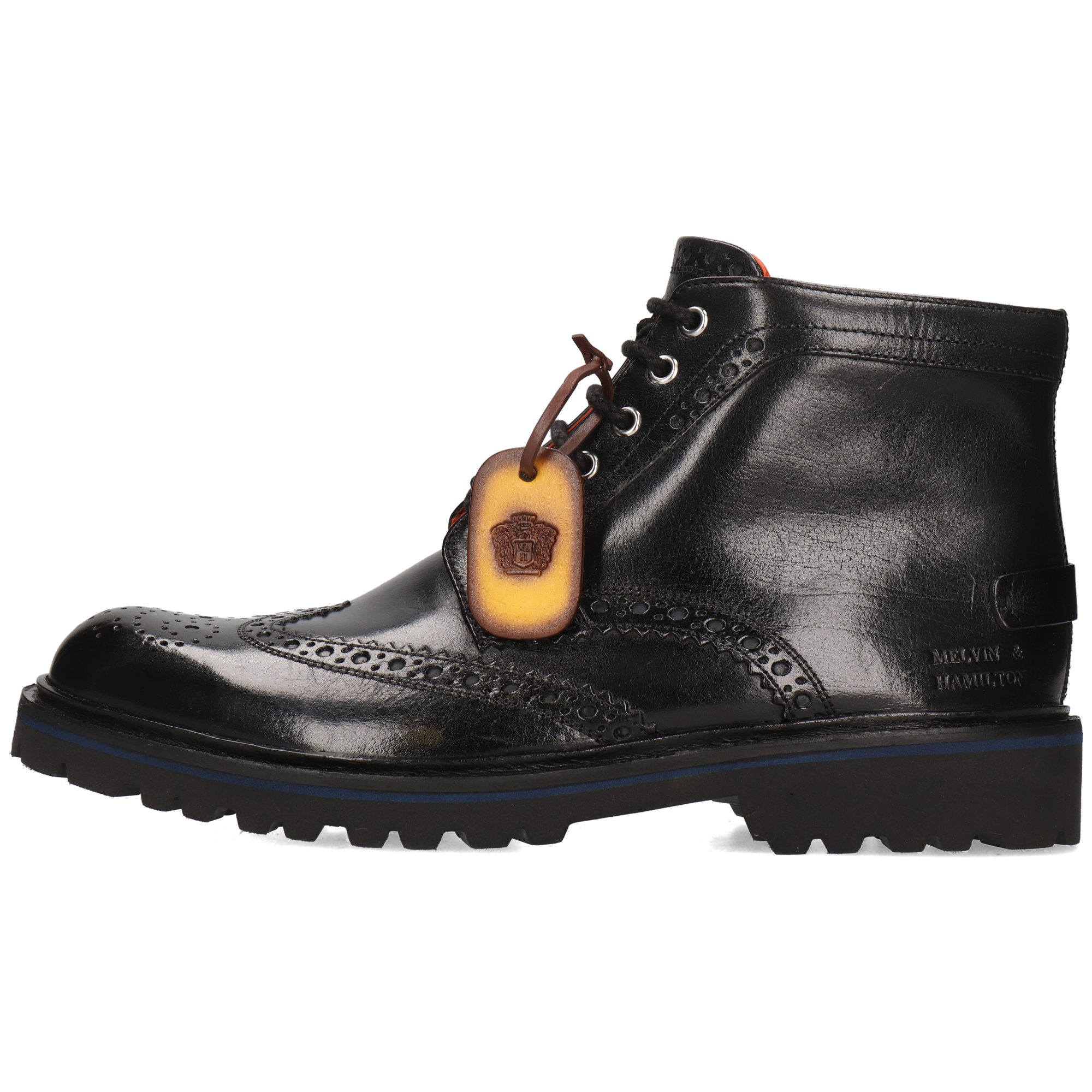 Melvin & Hamilton Pierce 21 Leder-Schnürstiefeletten für Herren Stiefelette Flache Absätze, Echtes Leder