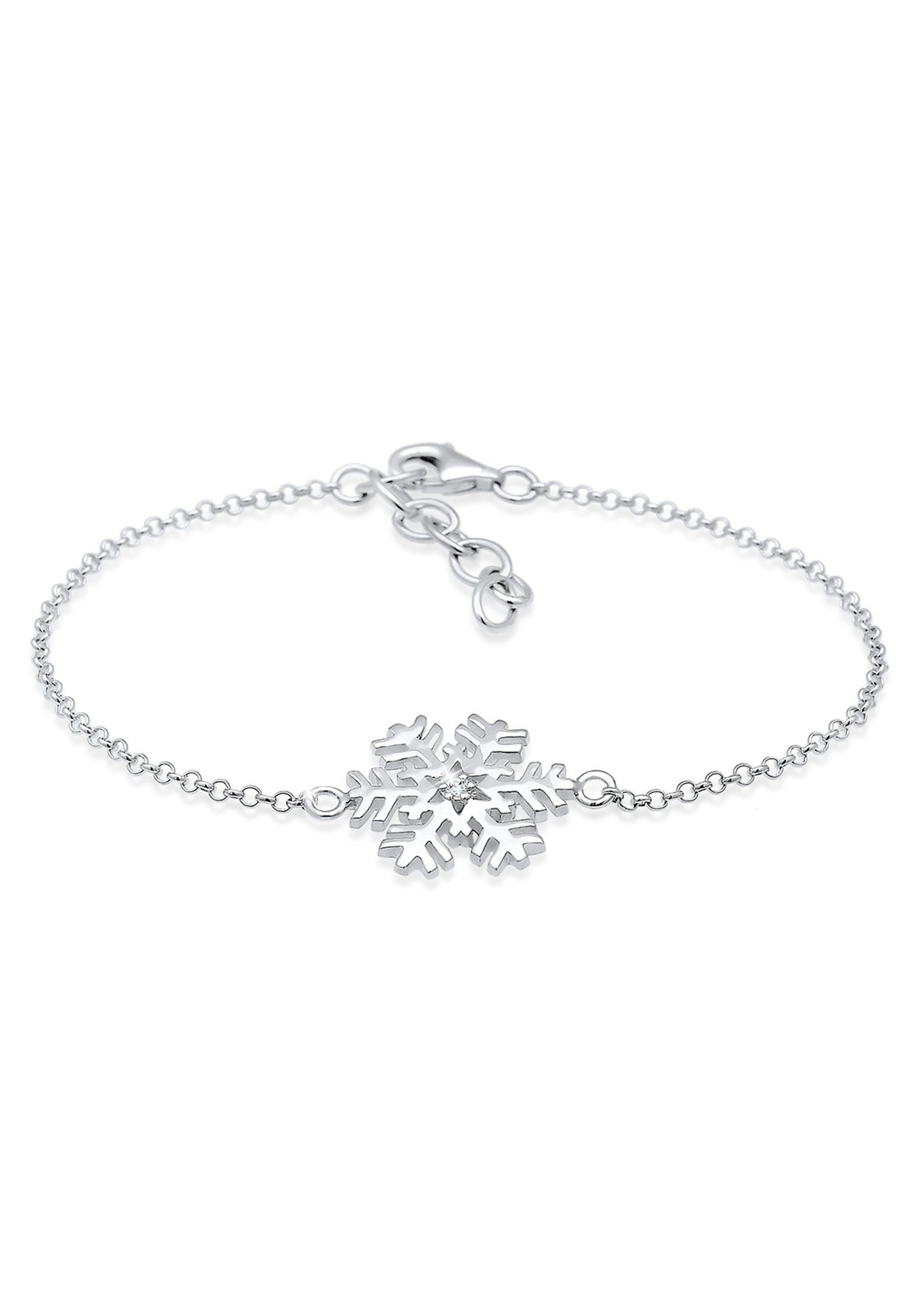 Elli Armband Schneeflocke Xmas Kristalle gefertigt hochwertiger 925 sehr Silber, Juweliersqualität In