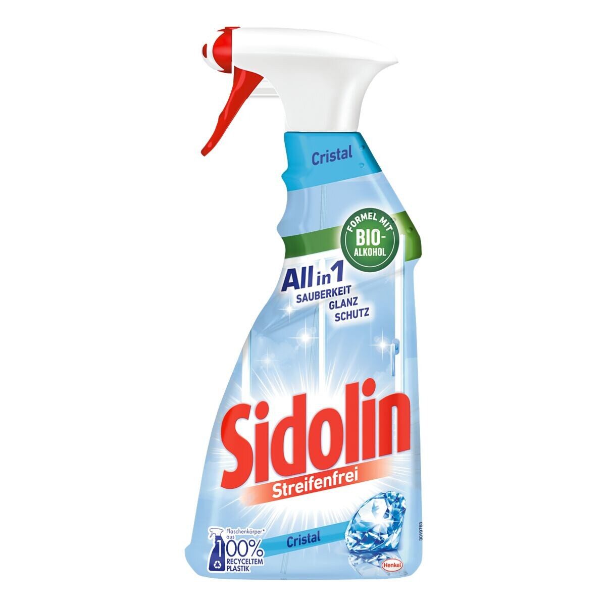 SIDOLIN All in 1 Streifenfrei Cristal Glasreiniger (500 ml)