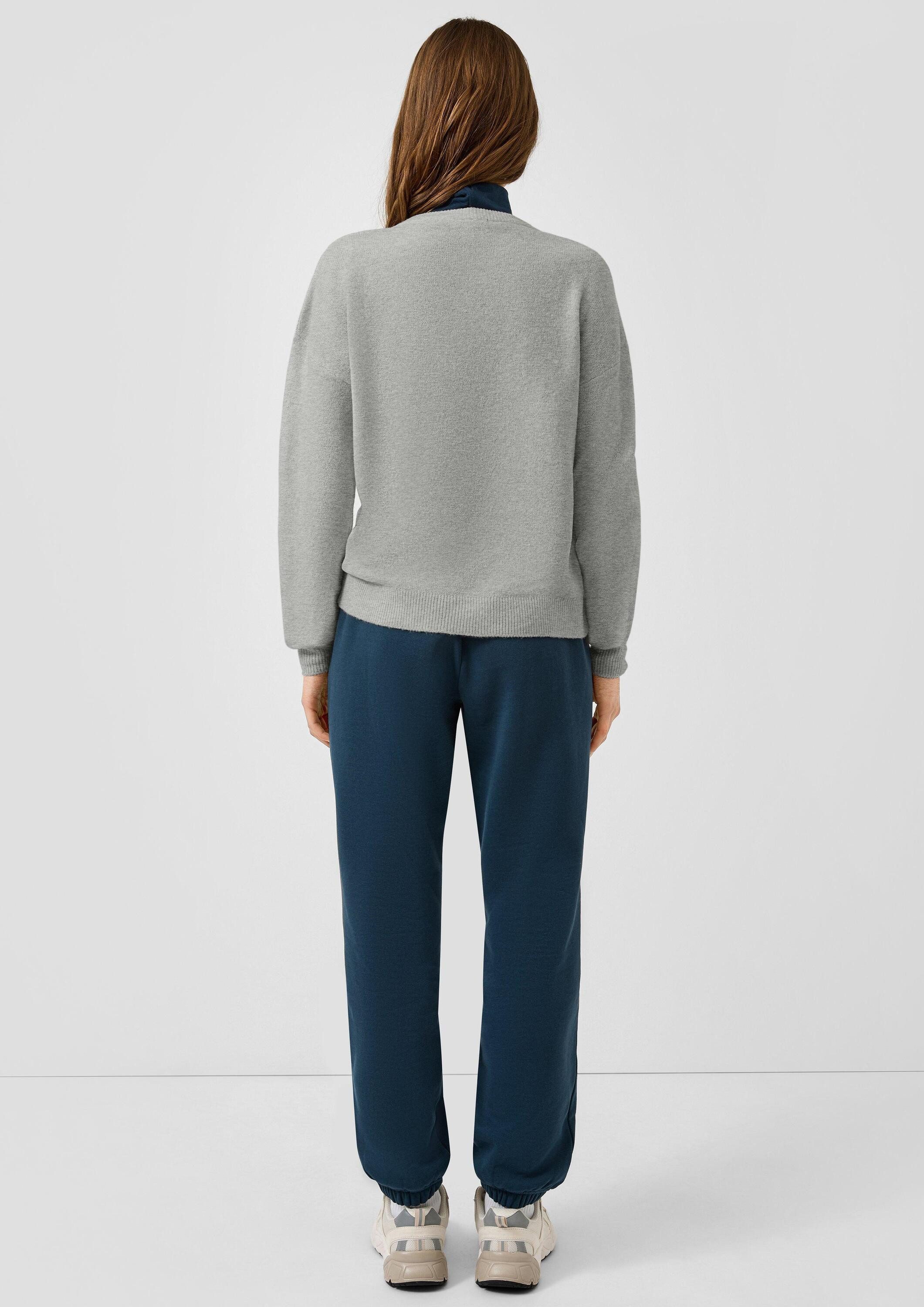 QS Cardigan Strickjacke Melierte Strickjacke