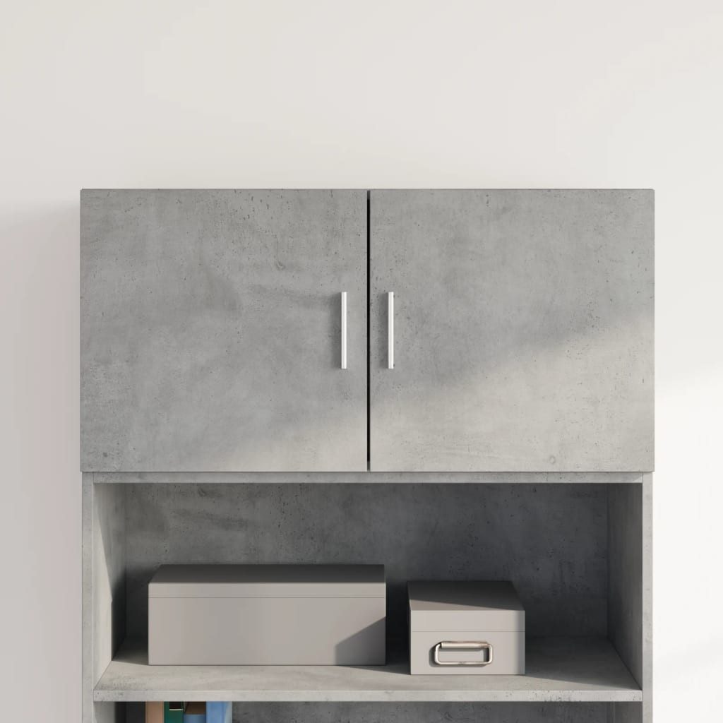 furnicato Wandhängeschrank Wandschrank 80 x 42,5 x 40 cm Betongrau, 1-tlg., Stabiler Hängeschrank mit viel Stauraum für dein Wohnzimmer