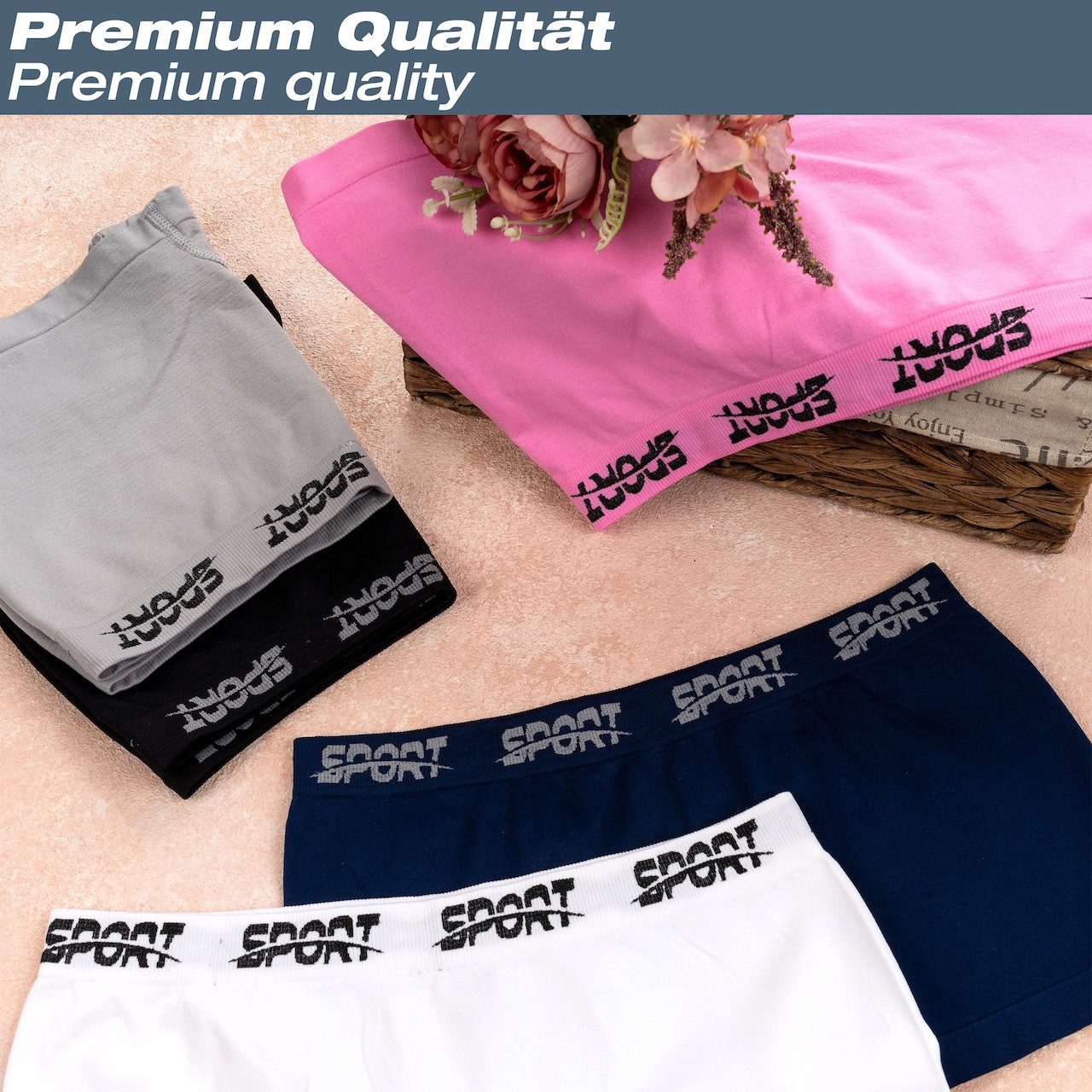 LOREZA Panty 10er Set Mädchen Pantys Boxershorts - Sport (Spar-Packung, 10-St)