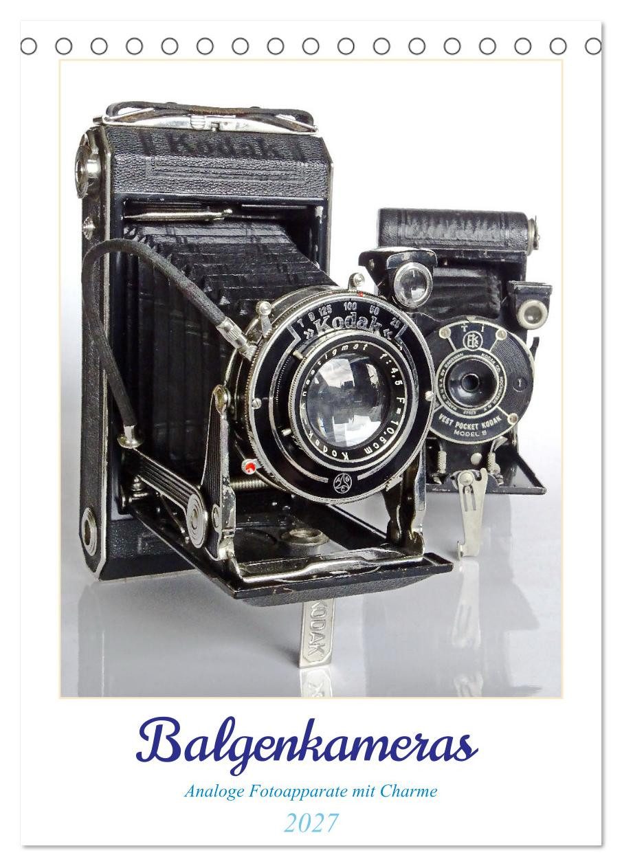CALVENDO Wandkalender Balgenkameras - Analoge Fotoapparate mit Charme (Tischkalender 2027 DI