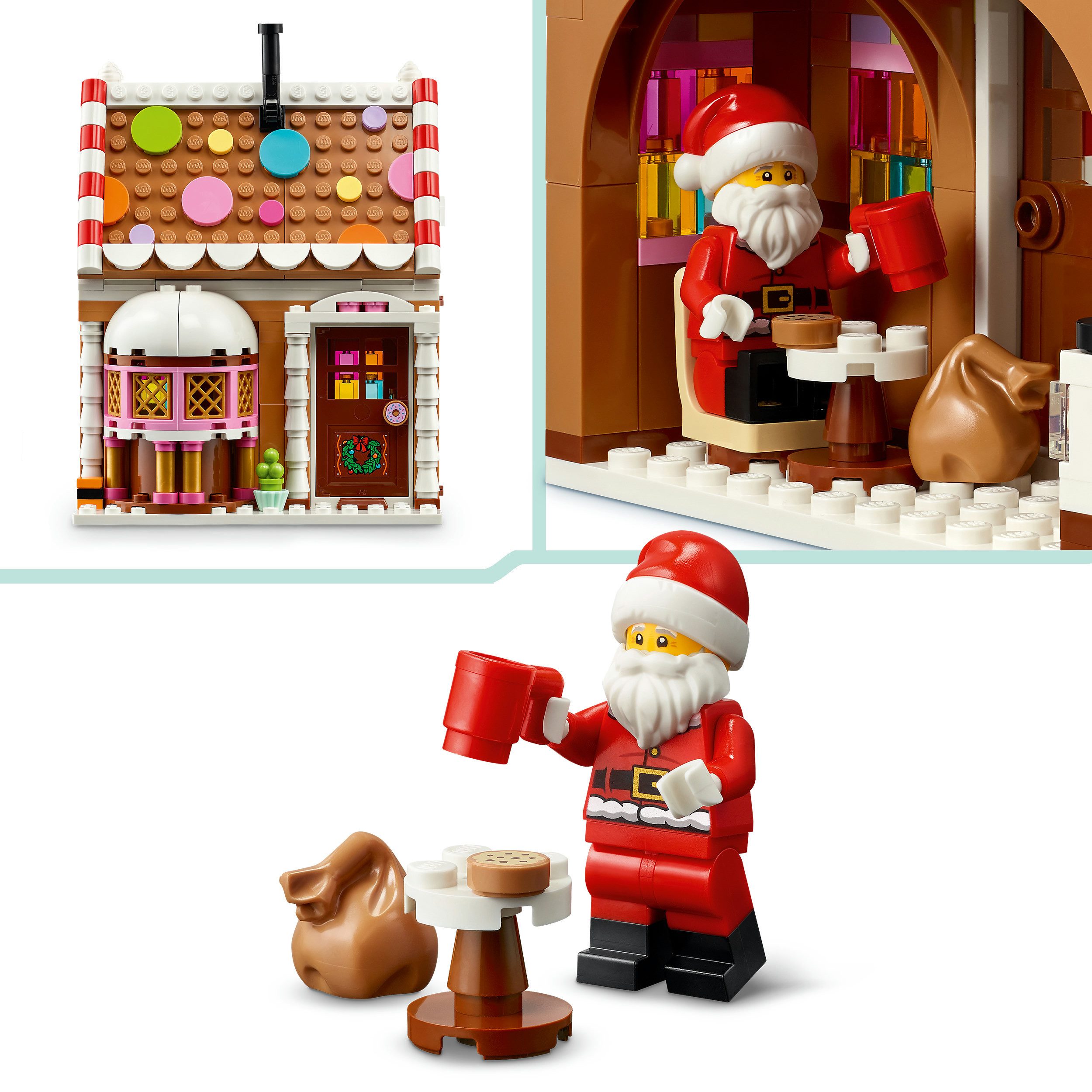 LEGO® Weihnachtliches Lebkuchenhaus (40809), LEGO Iconic Konstruktionsspielsteine, (498 St), Made in Europe – Bild 4 von 5